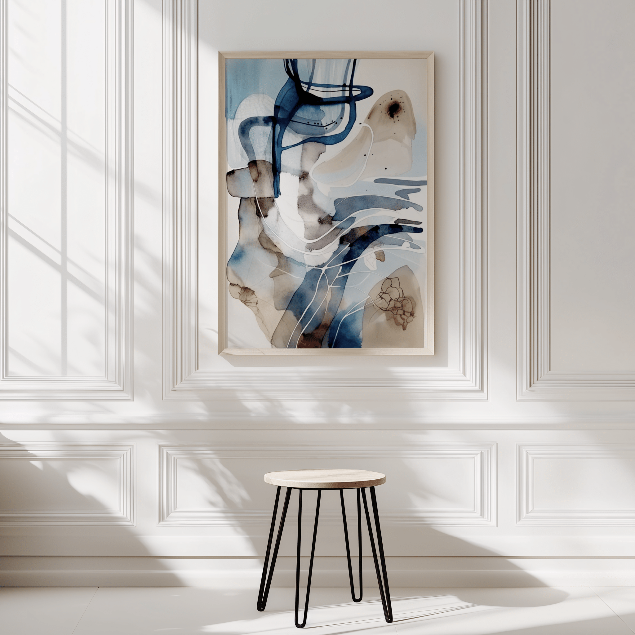 Blue White Abstract Art | Canvas Art, Art Prints & Framed Canvas - Buy Wall Art