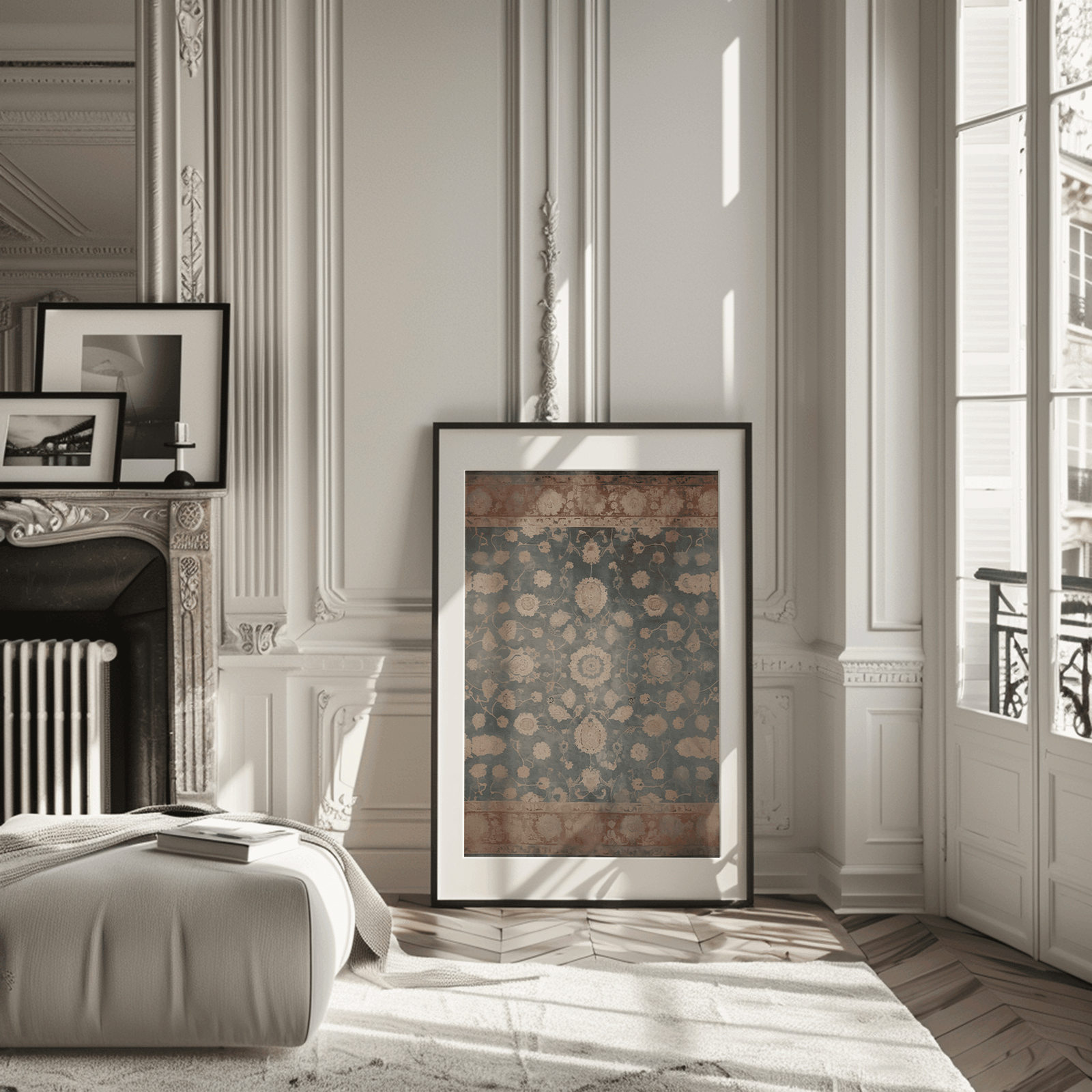 Botanical Textile Tapestry Art - Burgundy and Beige | Canvas Art, Art Prints & Framed Canvas - Buy Wall Art