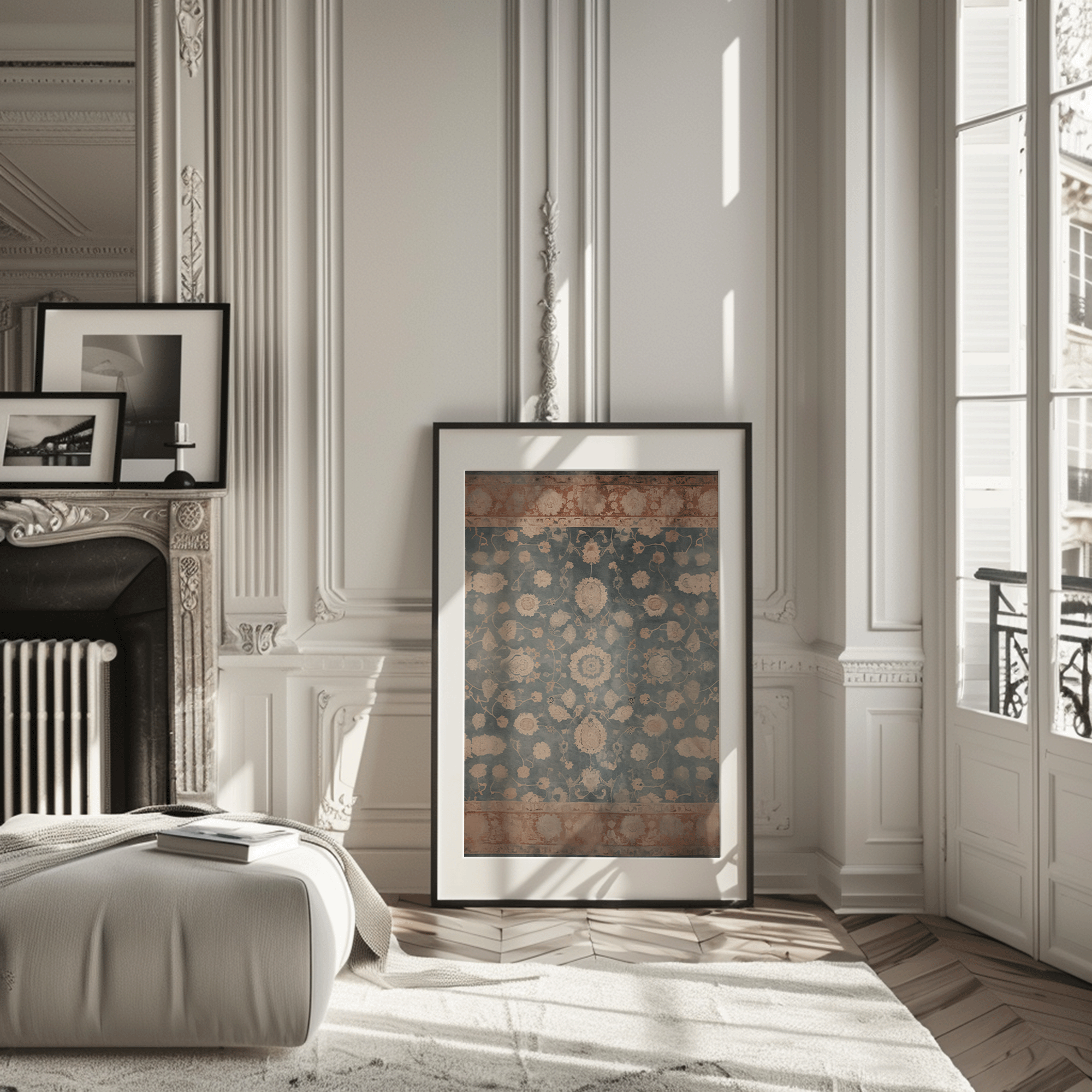 Botanical Textile Tapestry Art - Burgundy and Beige | Canvas Art, Art Prints & Framed Canvas - Buy Wall Art