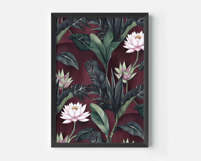 Burgundy Floral Wall Art | Canvas Art, Art Prints & Framed Canvas - Buy Wall Art