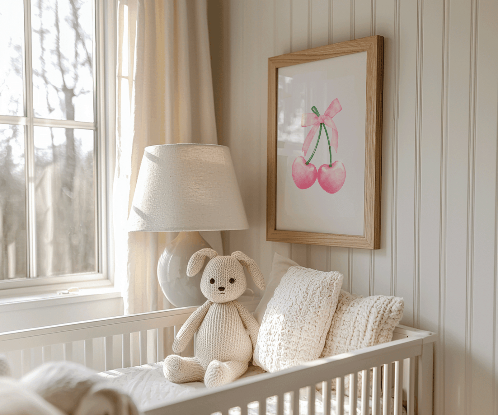 Cherry Bow Nursery Wall Art | Canvas Art, Art Prints & Framed Canvas - Buy Wall Art