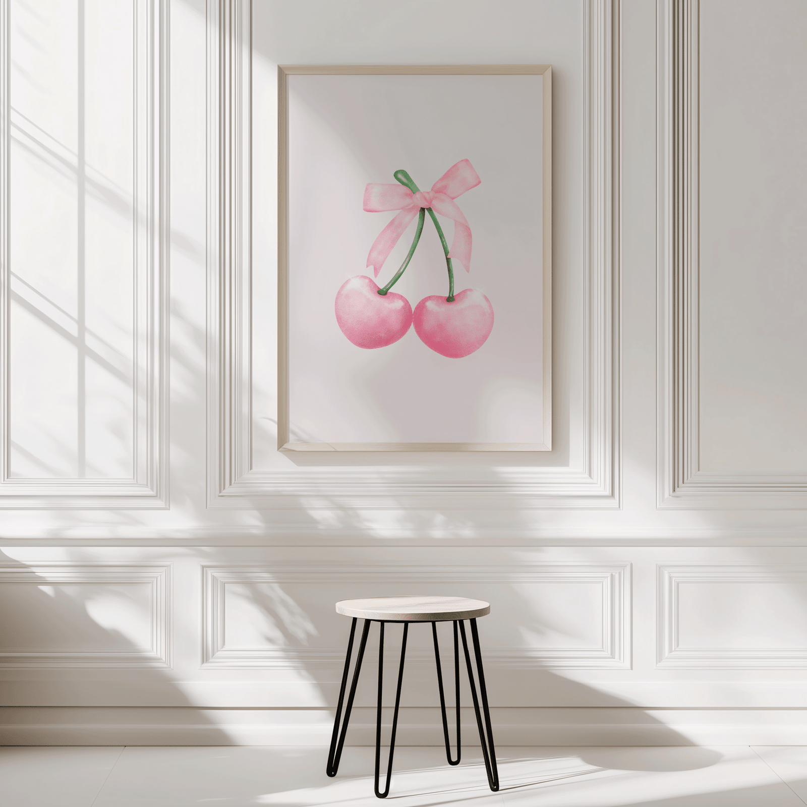 Cherry Bow Nursery Wall Art | Canvas Art, Art Prints & Framed Canvas - Buy Wall Art