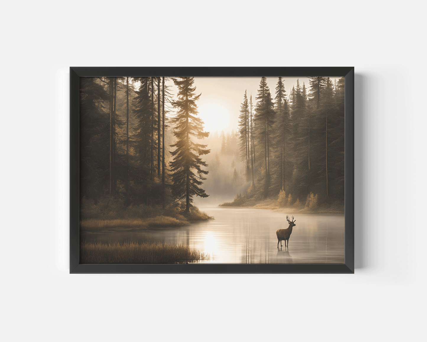 Deer Wall Art – Serene Forest Nature Print | Canvas Art, Art Prints & Framed Canvas - Buy Wall Art