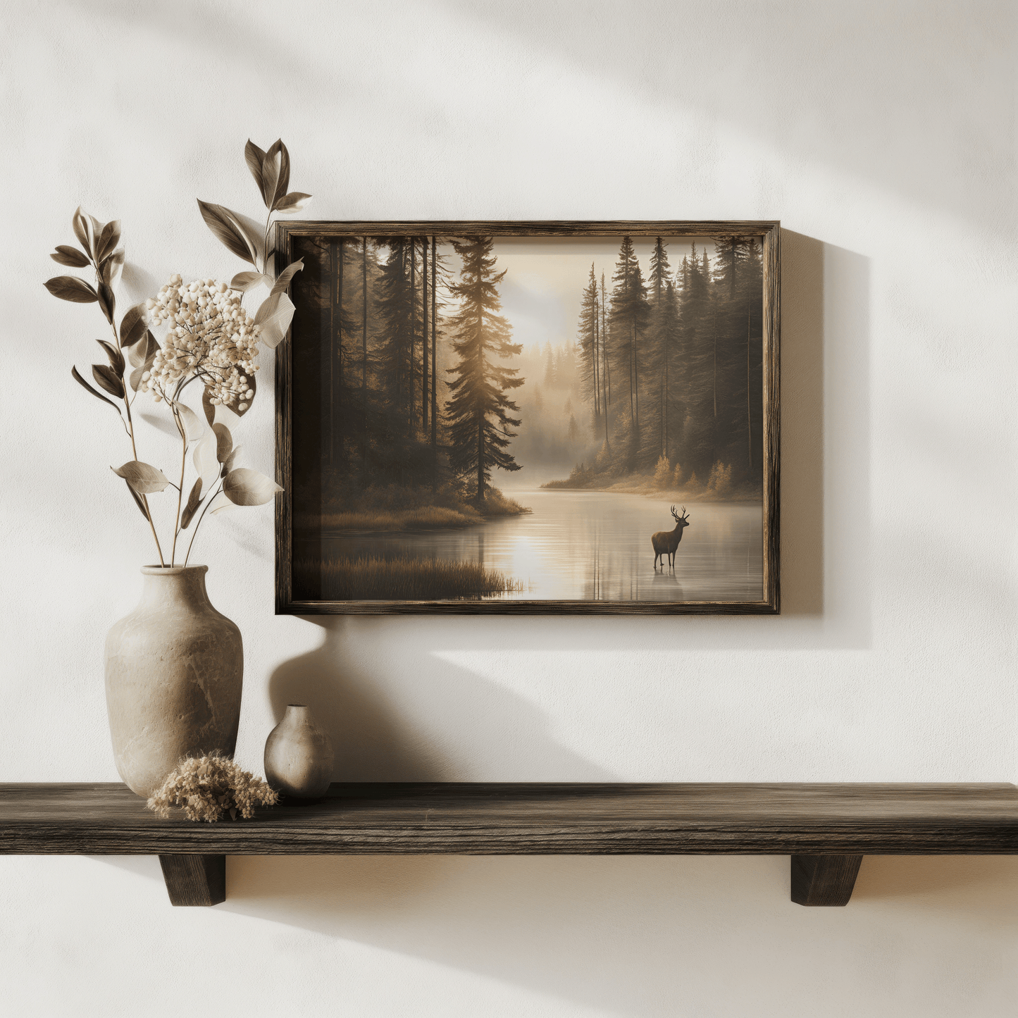 Deer Wall Art – Serene Forest Nature Print | Canvas Art, Art Prints & Framed Canvas - Buy Wall Art