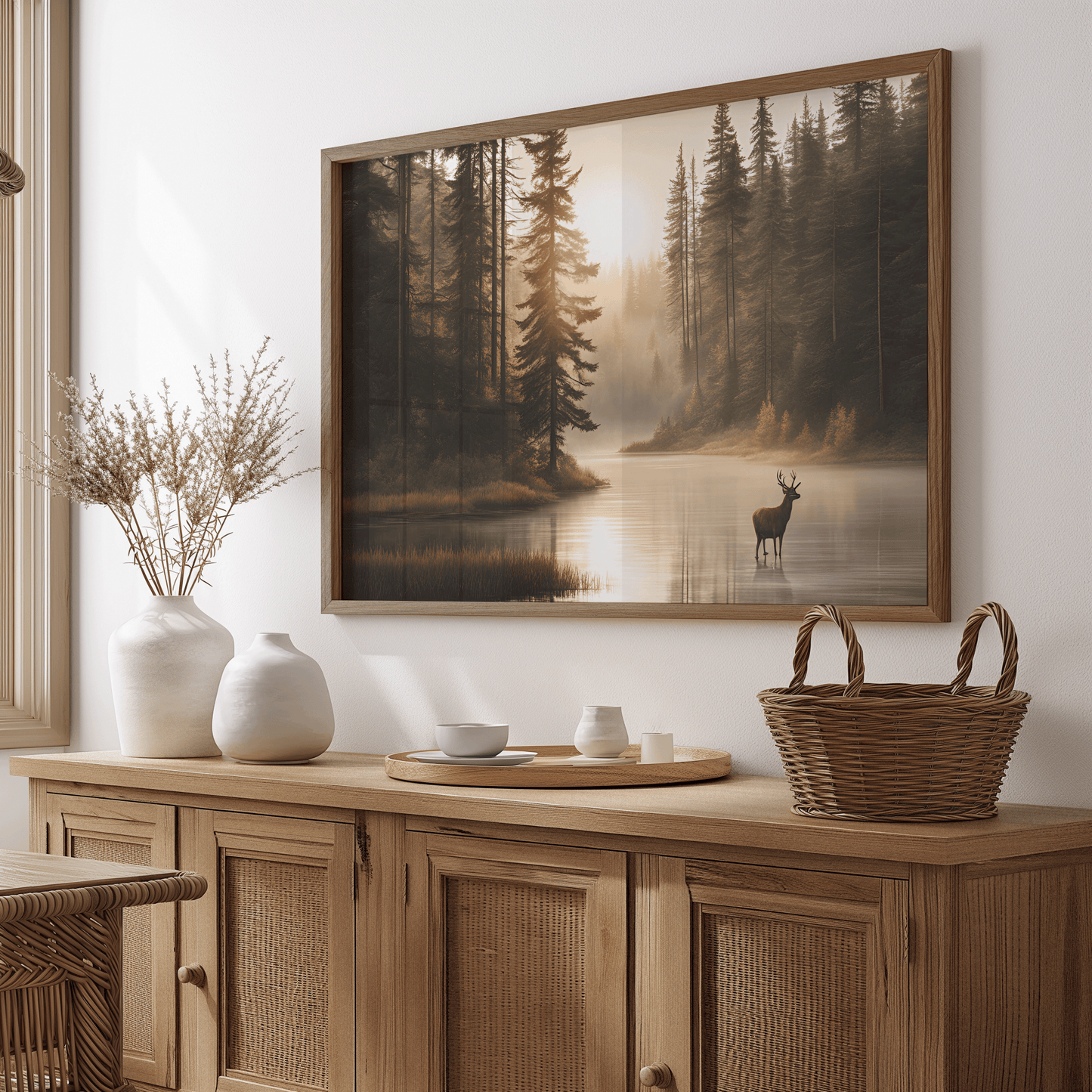 Deer Wall Art – Serene Forest Nature Print | Canvas Art, Art Prints & Framed Canvas - Buy Wall Art