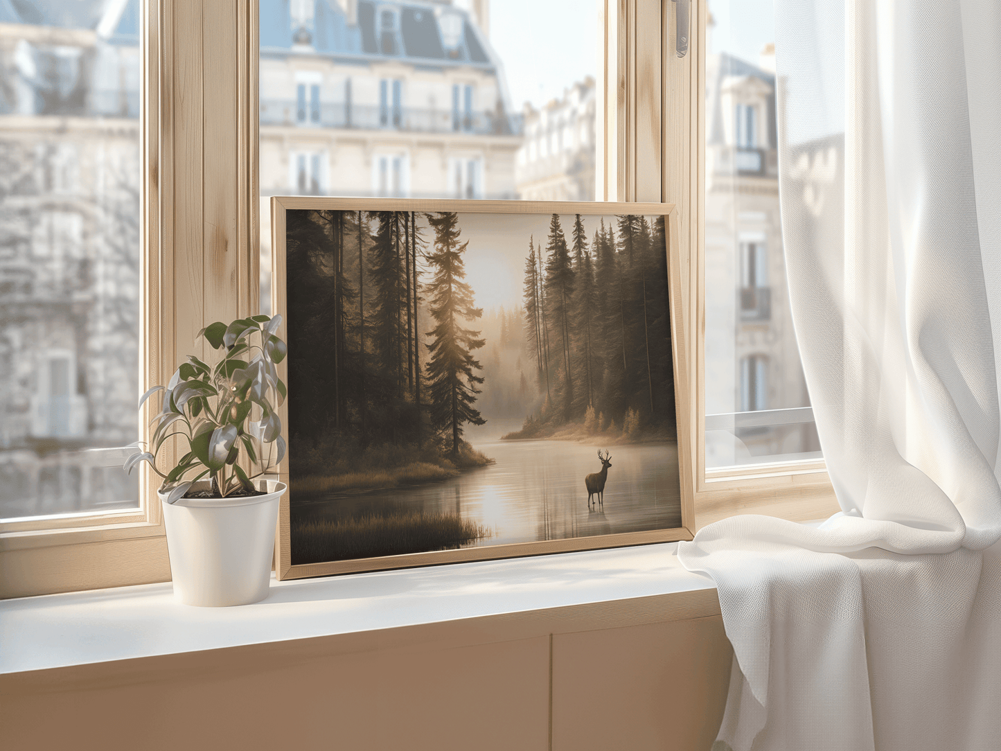Deer Wall Art – Serene Forest Nature Print | Canvas Art, Art Prints & Framed Canvas - Buy Wall Art