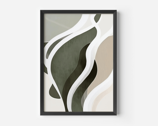 Green Beige Abstract Art 1 | Canvas Art, Art Prints & Framed Canvas - Buy Wall Art