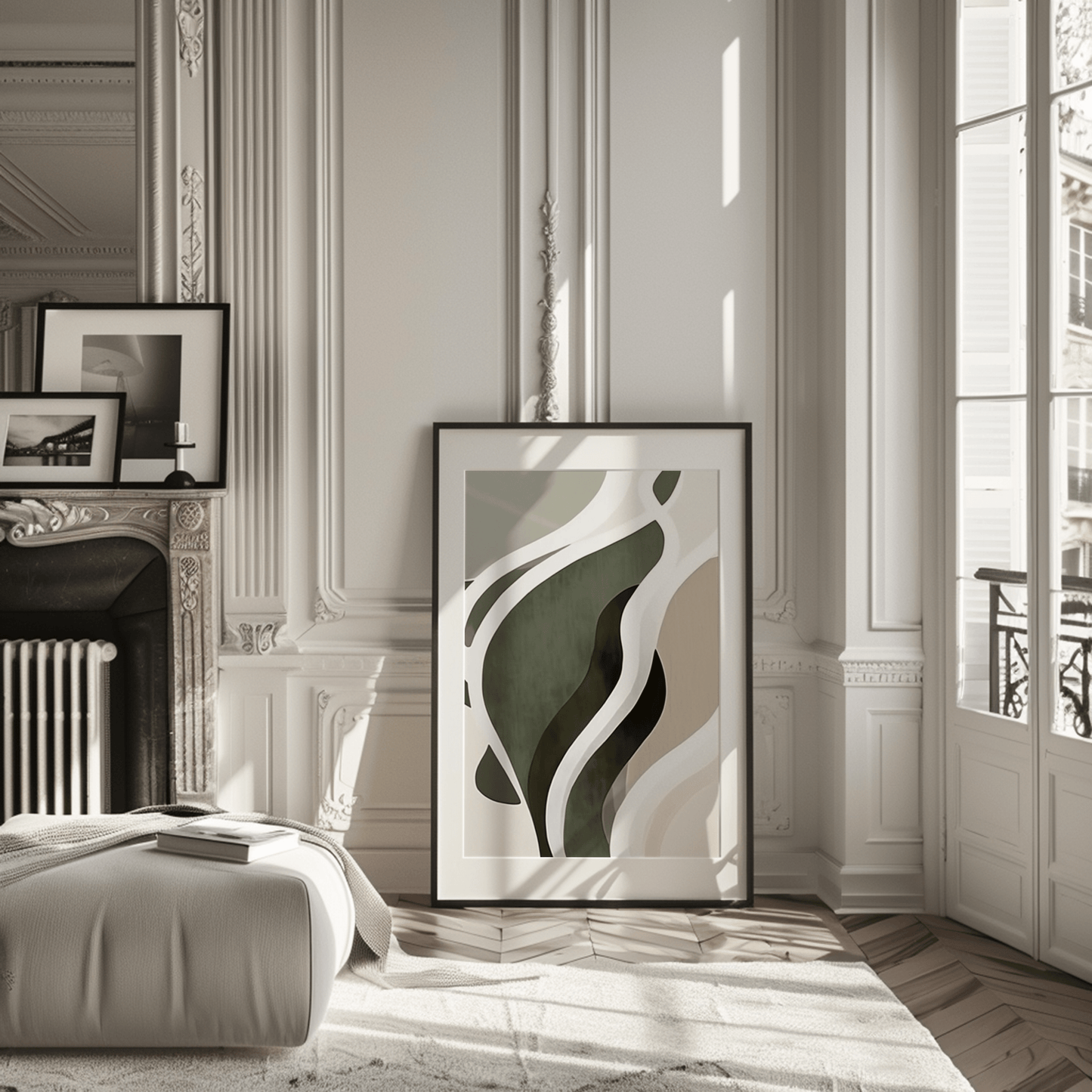 Green Beige Abstract Art 1 | Canvas Art, Art Prints & Framed Canvas - Buy Wall Art