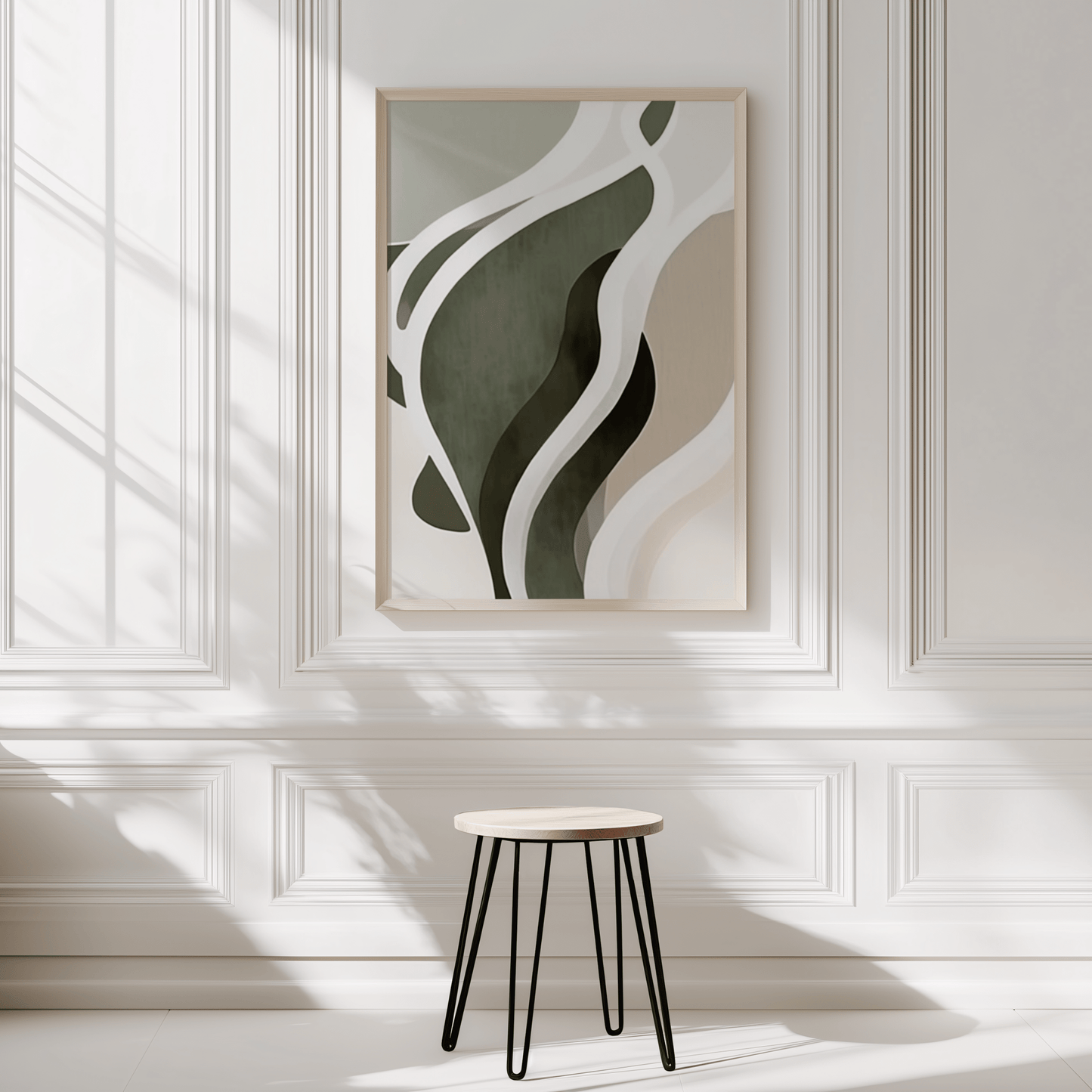 Green Beige Abstract Art 1 | Canvas Art, Art Prints & Framed Canvas - Buy Wall Art