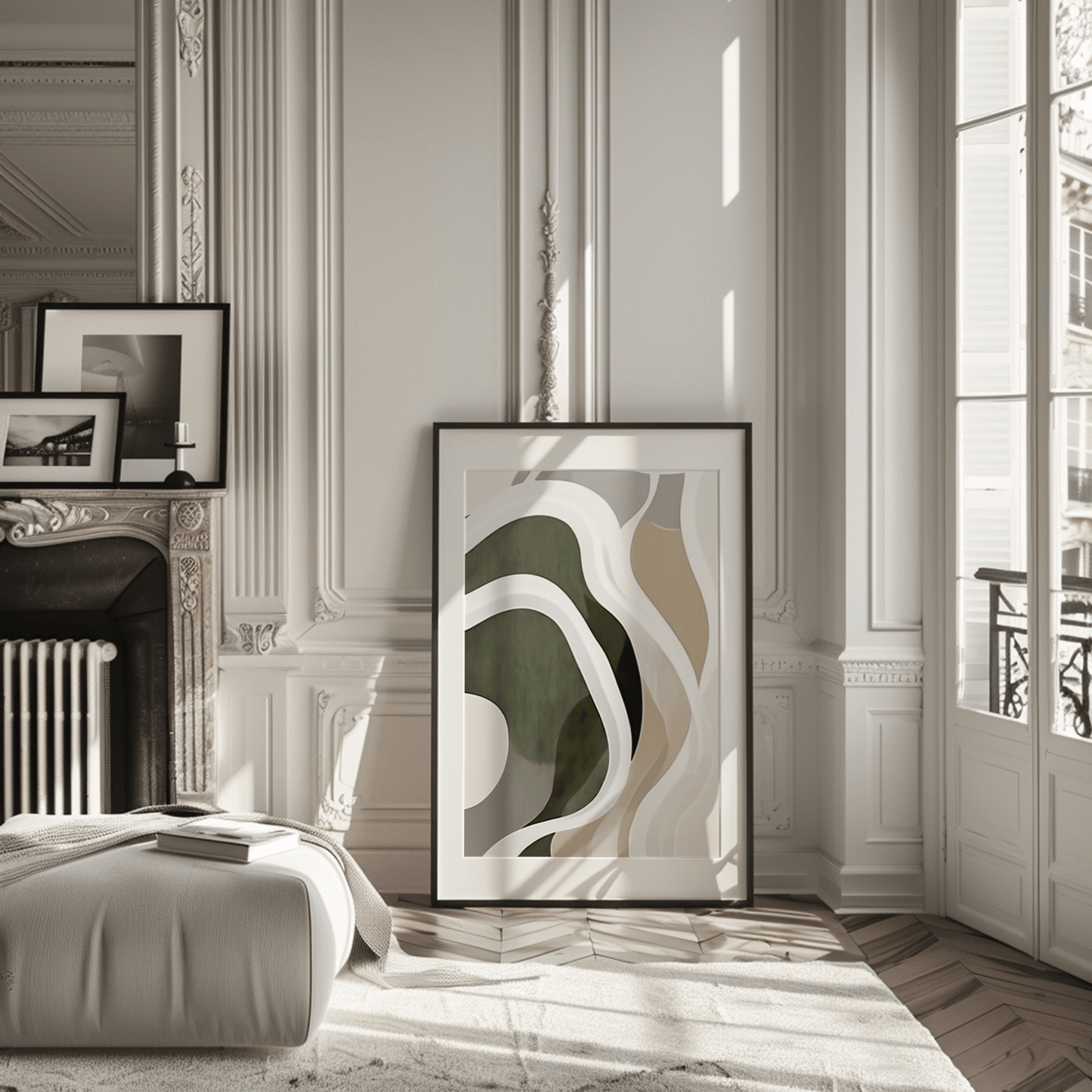 Green Beige Abstract Wall Art 2 | Canvas Art, Art Prints & Framed Canvas - Buy Wall Art