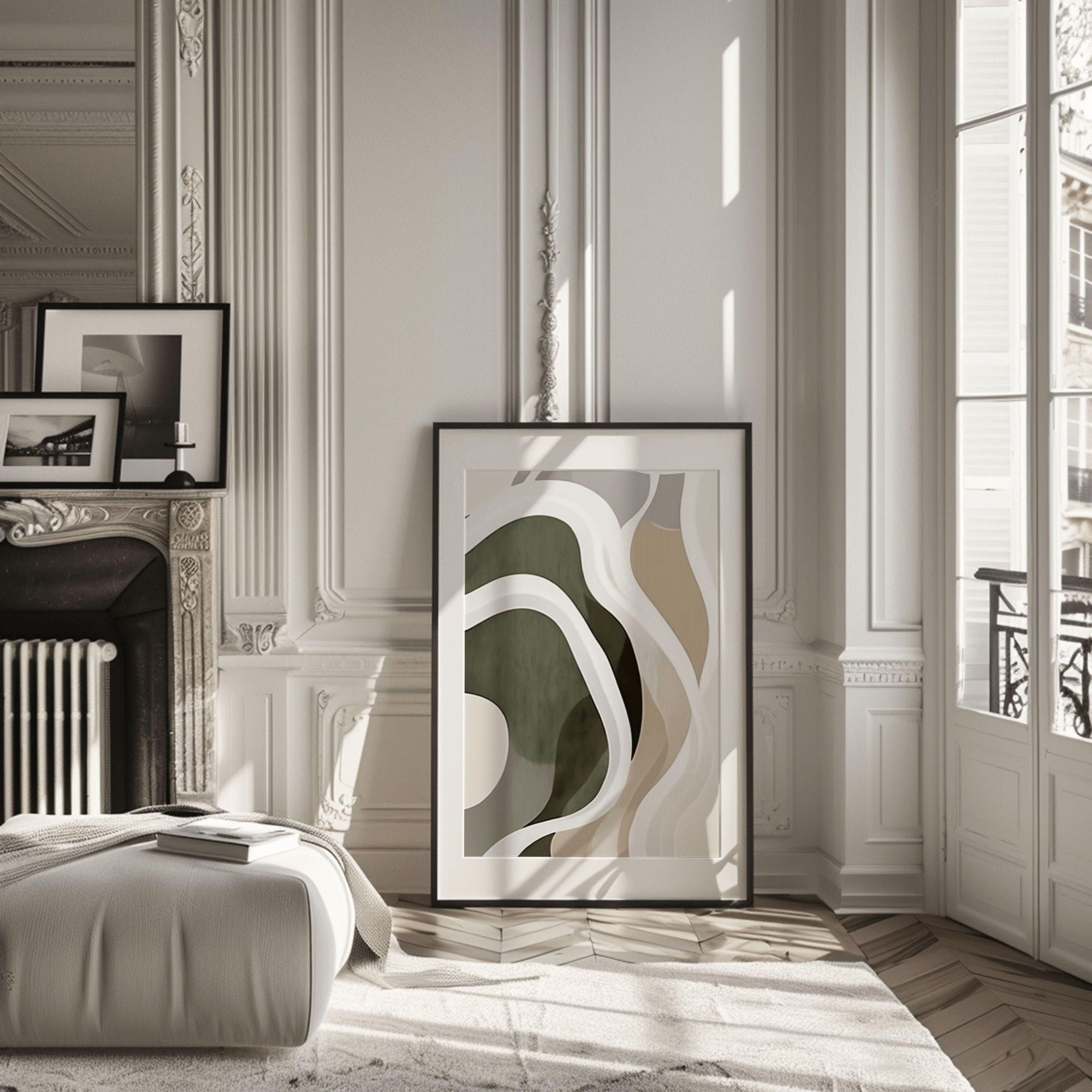 Green Beige Abstract Wall Art 2 | Canvas Art, Art Prints & Framed Canvas - Buy Wall Art