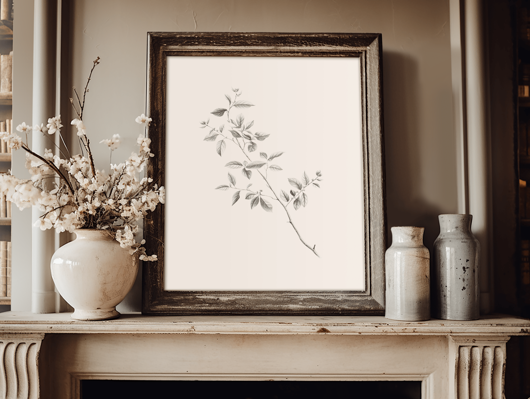 Minimalist Botanical Vintage Print | Canvas Art, Art Prints & Framed Canvas - Buy Wall Art
