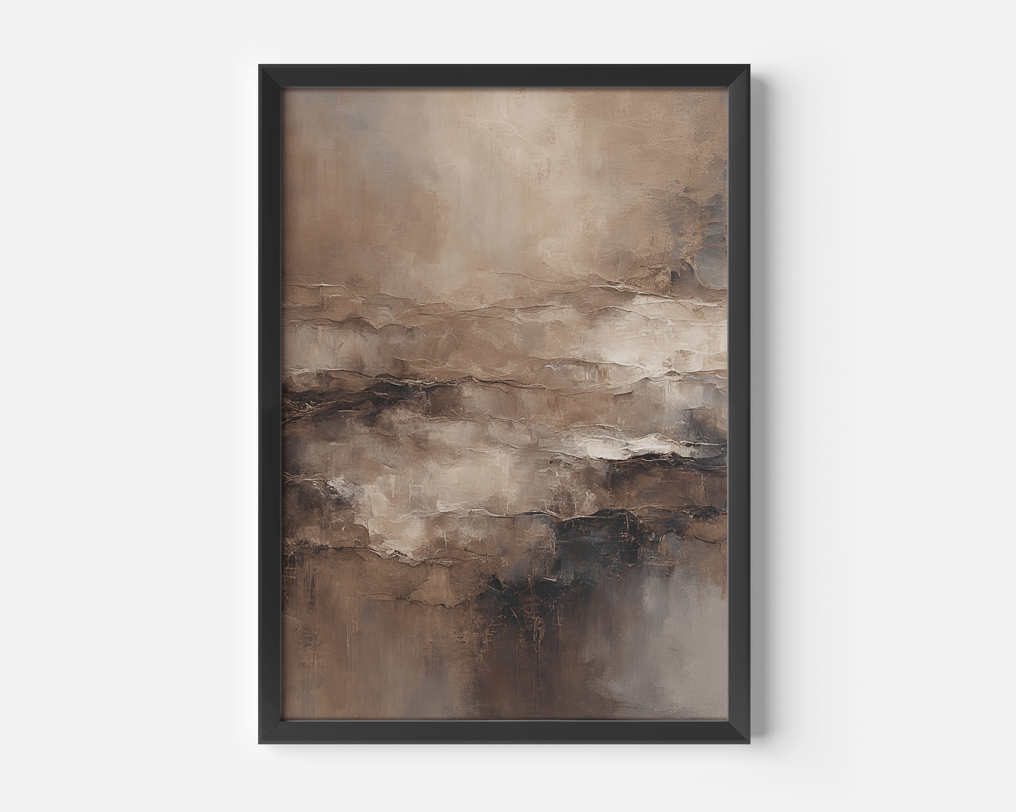 Moody Abstract Wall Art – Neutral Beige & Brown Canvas Prints - Buy Wall Art