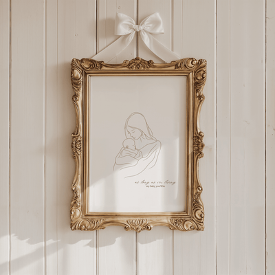Mother and Baby Line Art for Nursery | Canvas Art, Art Prints & Framed Canvas - Buy Wall Art