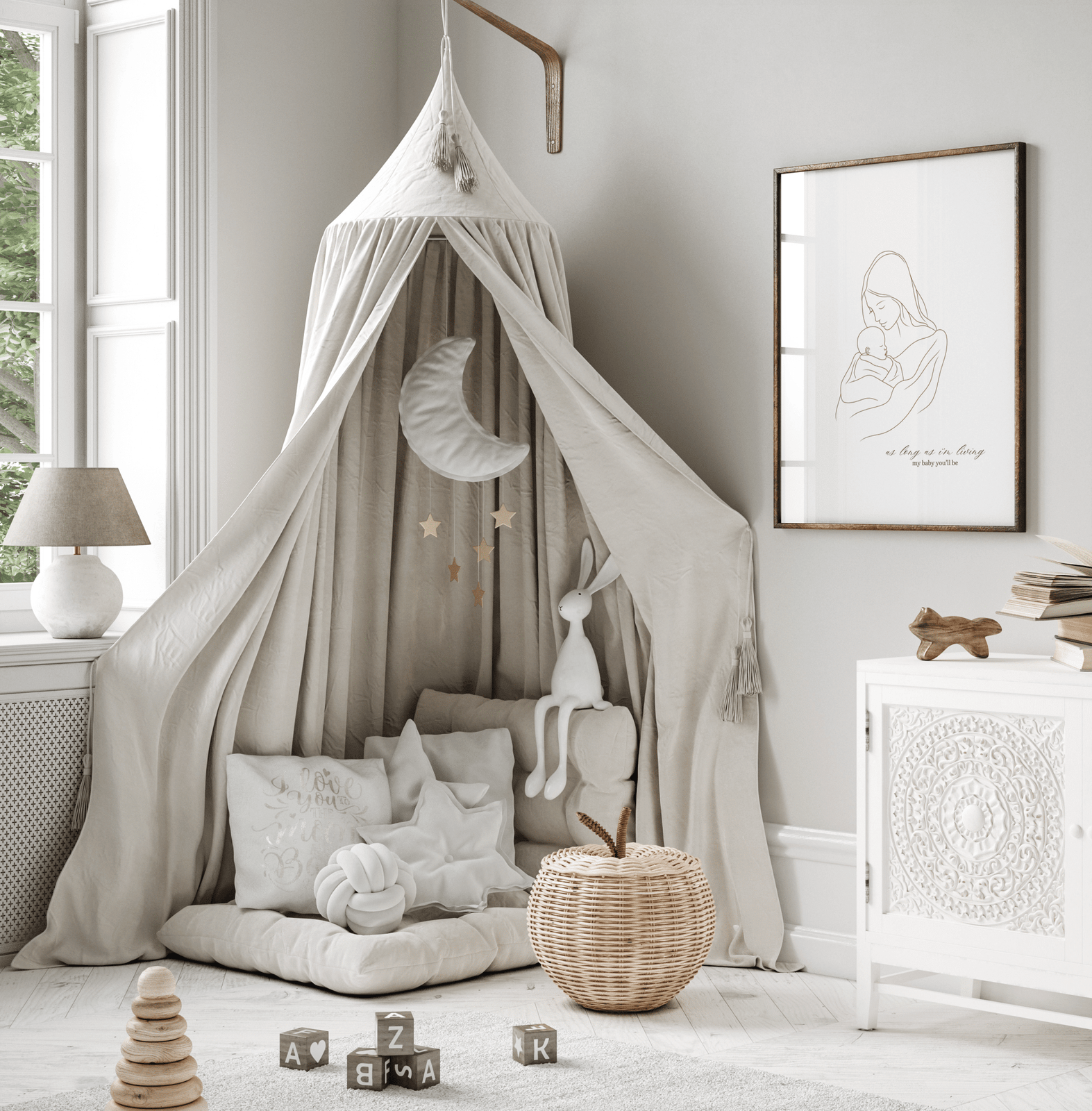 Mother and Baby Line Art for Nursery | Canvas Art, Art Prints & Framed Canvas - Buy Wall Art