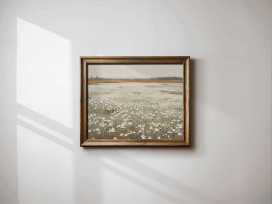 Muted Landscape Wall Art – Minimalist Botanical Canvas Print for Living Room or Bedroom - Buy Wall Art