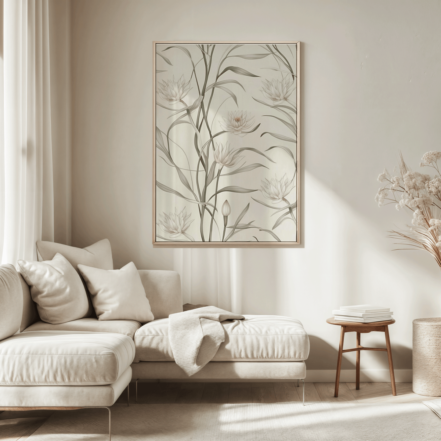 Muted Sage Green Flower Wall Art | Canvas Art, Art Prints & Framed Canvas - Buy Wall Art