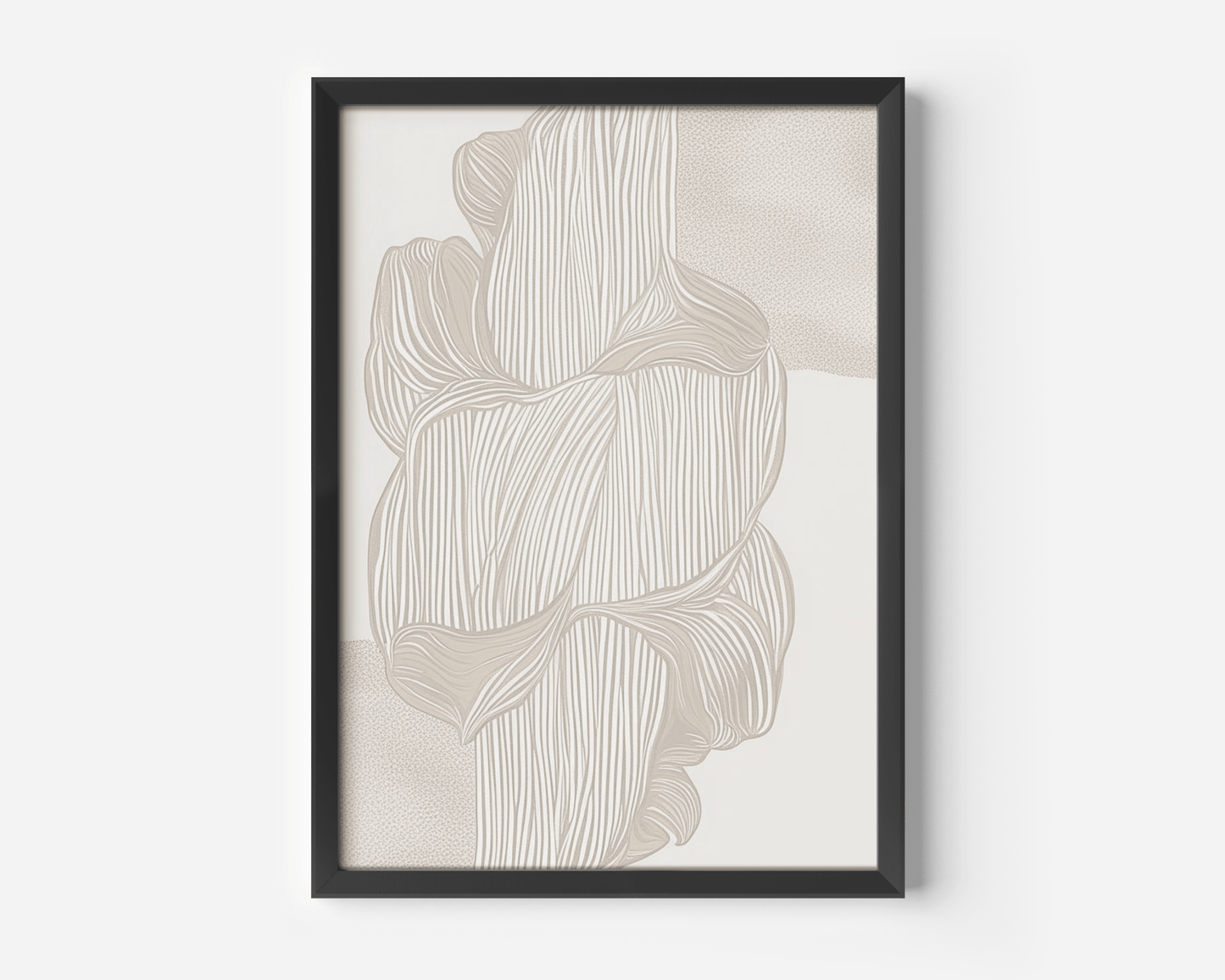 Neutral Minimal Line Art | Beige Abstract Wall Art Print for Modern Spaces - Buy Wall Art
