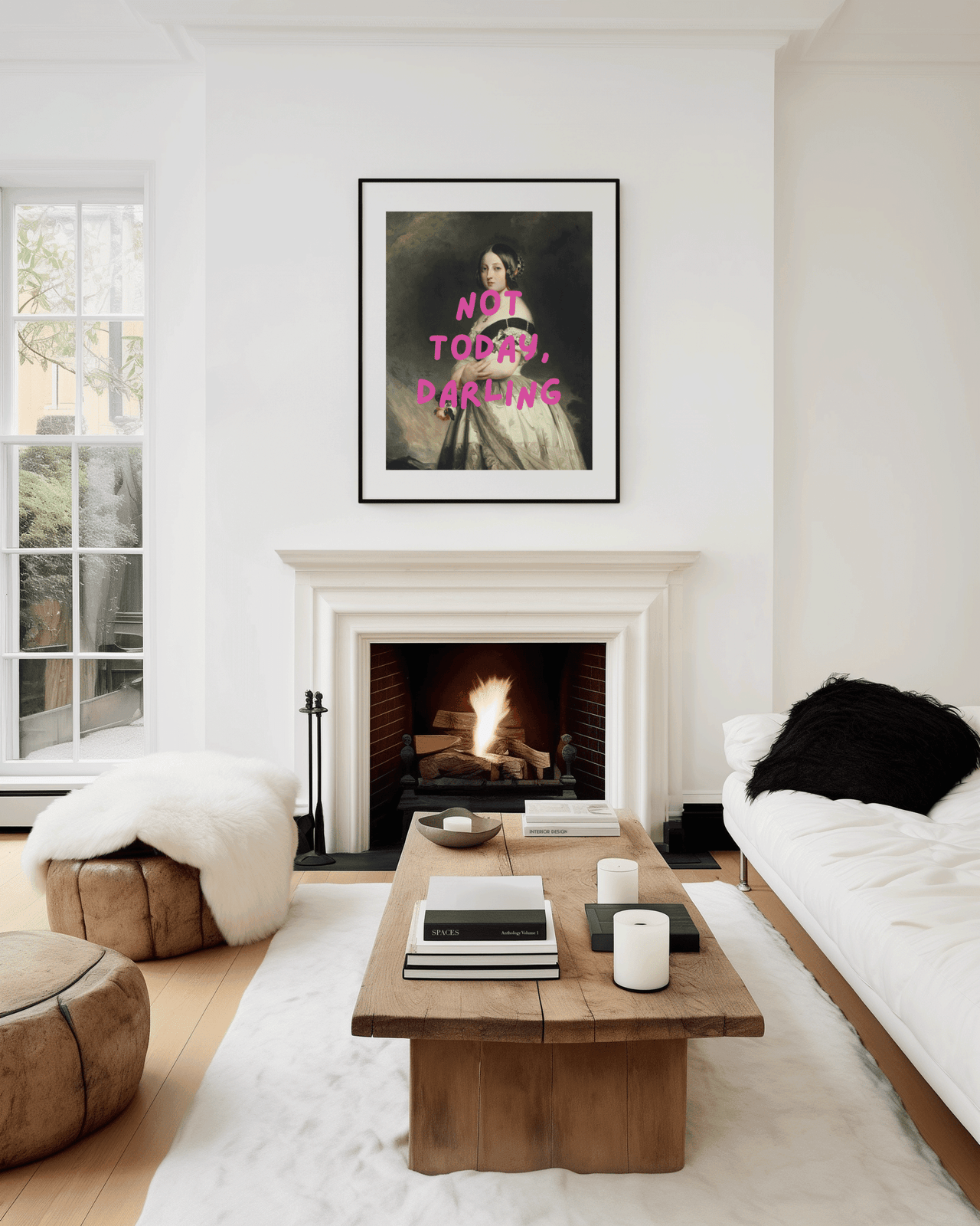 Not Today, Darling - Funny Vintage Wall Art Print for Women | Canvas Art, Art Prints & Framed Canvas - Buy Wall Art