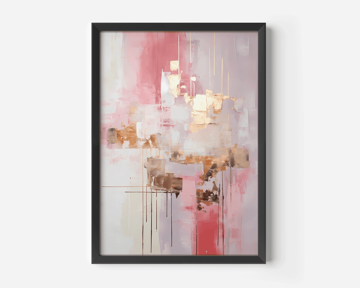 Pink and Gold Abstract Wall Art | Canvas Art, Art Prints & Framed Canvas - Buy Wall Art