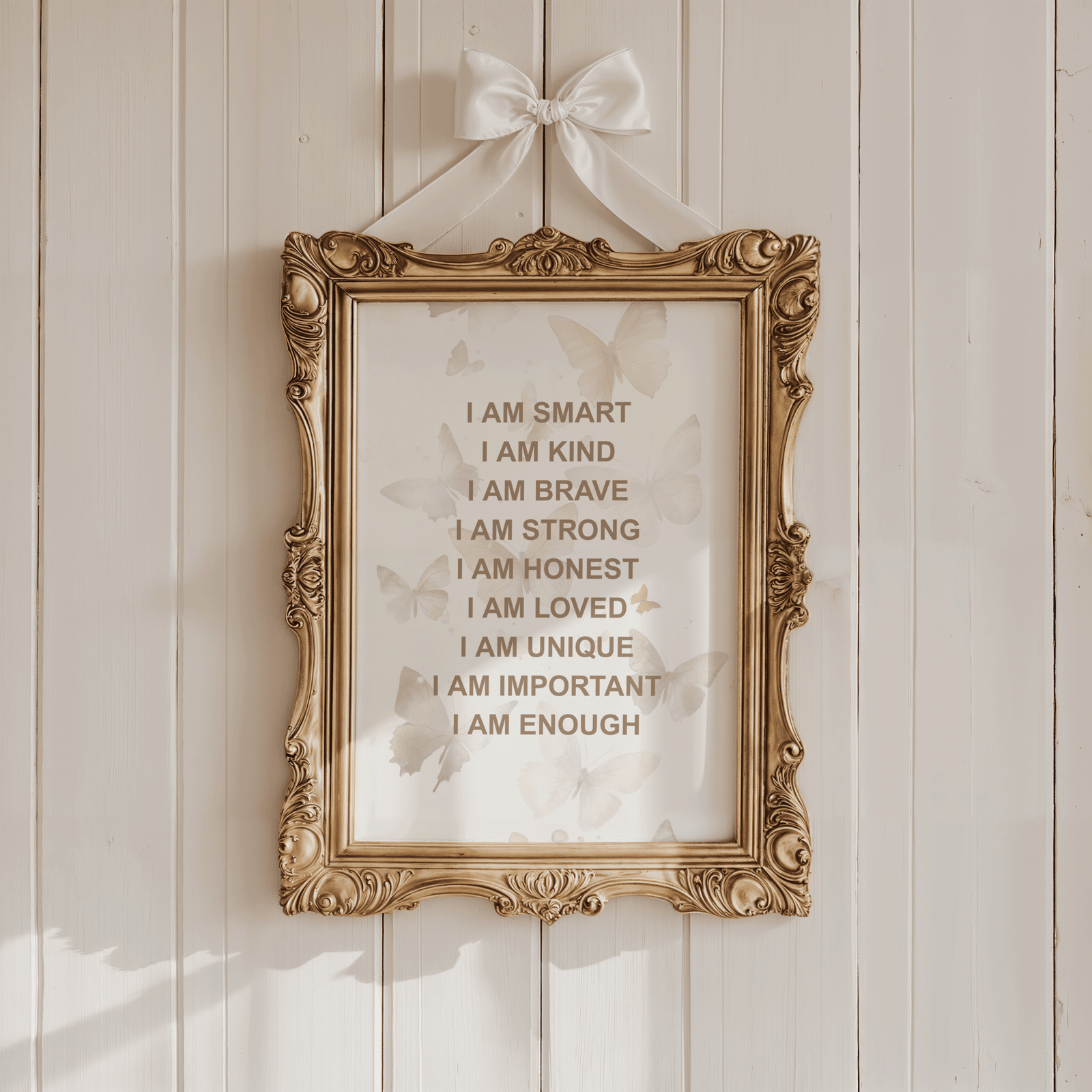 Positive Affirmations for Kids Wall Art With Butterflies | Canvas Art, Art Prints & Framed Canvas - Buy Wall Art