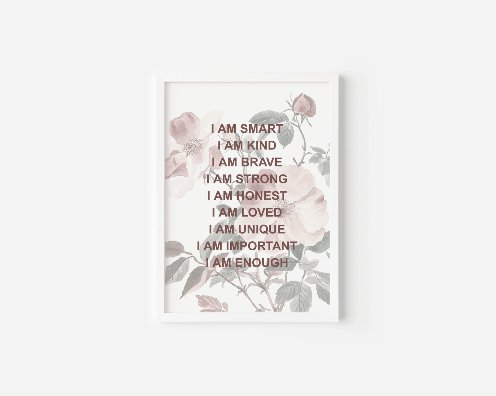 Positive Affirmations for Kids Wall Art With Wildflowers | Canvas Art, Art Prints & Framed Canvas - Buy Wall Art