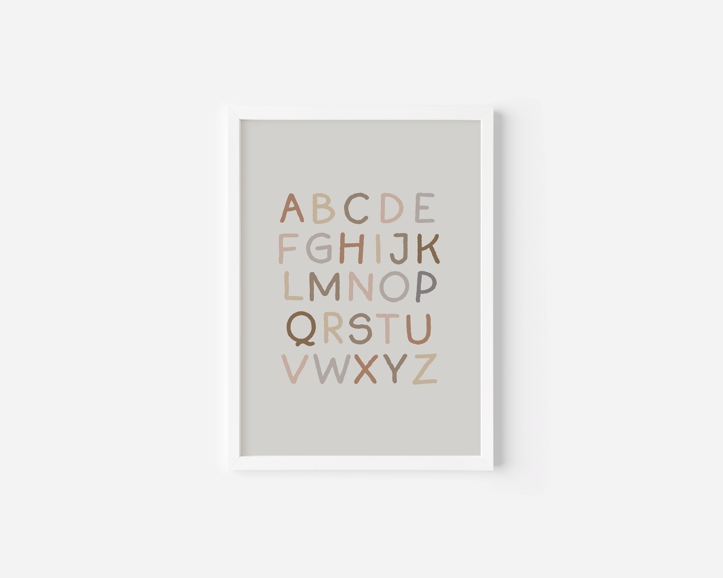 Alphabet Nursery Print | Canvas Art, Art Prints & Framed Canvas, abc boho vintage neutral minimal poster print nursery bedroom kids girl boy playroom canvas wall art