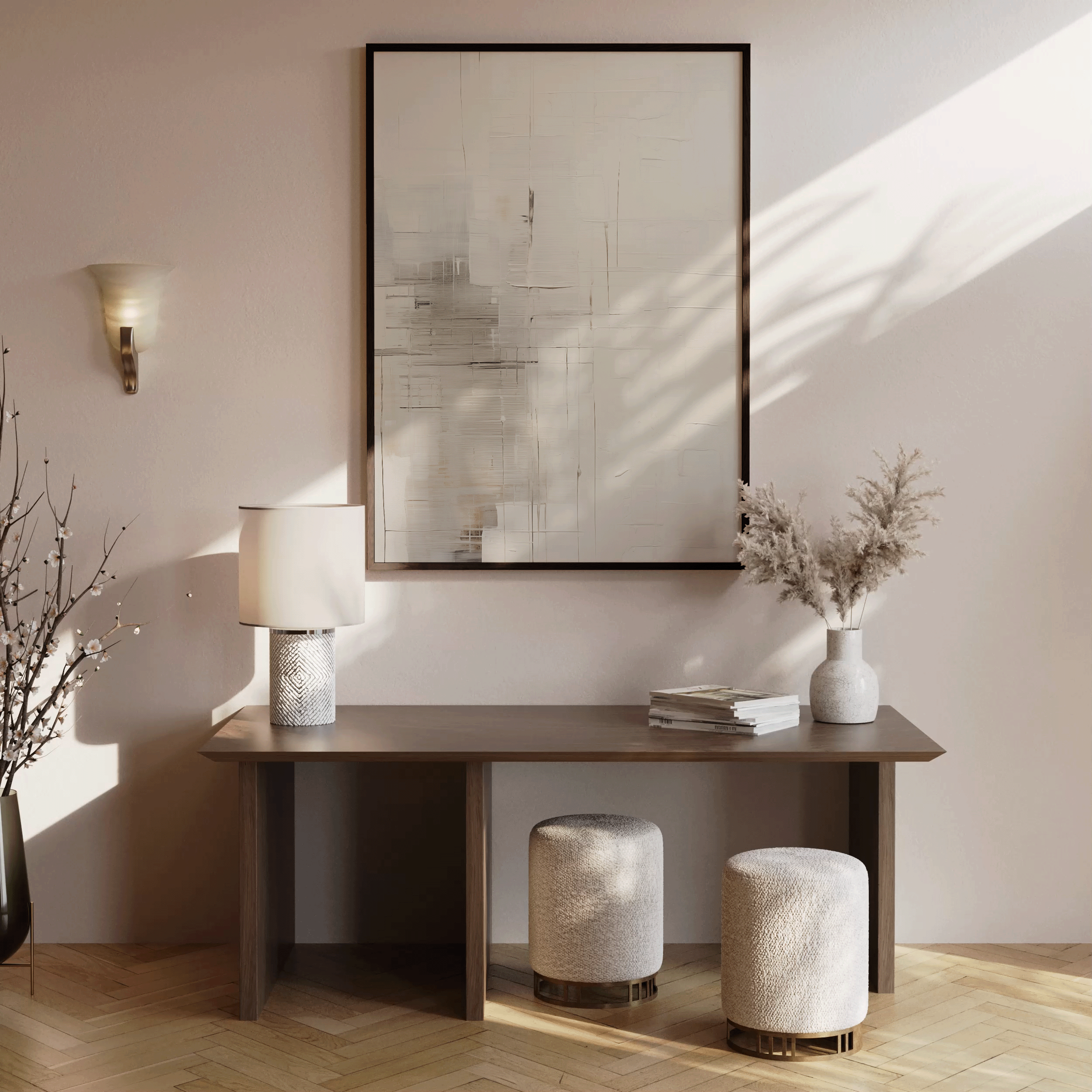 Neutral Minimal Art Print | Canvas Art, Art Prints & Framed Canvas, simple abstract neutral texture oil painting canvas wall art framed,  living room dining room hallway wall art, beige white cream light brown, trendy chic interior design trends, wall decor ideas 