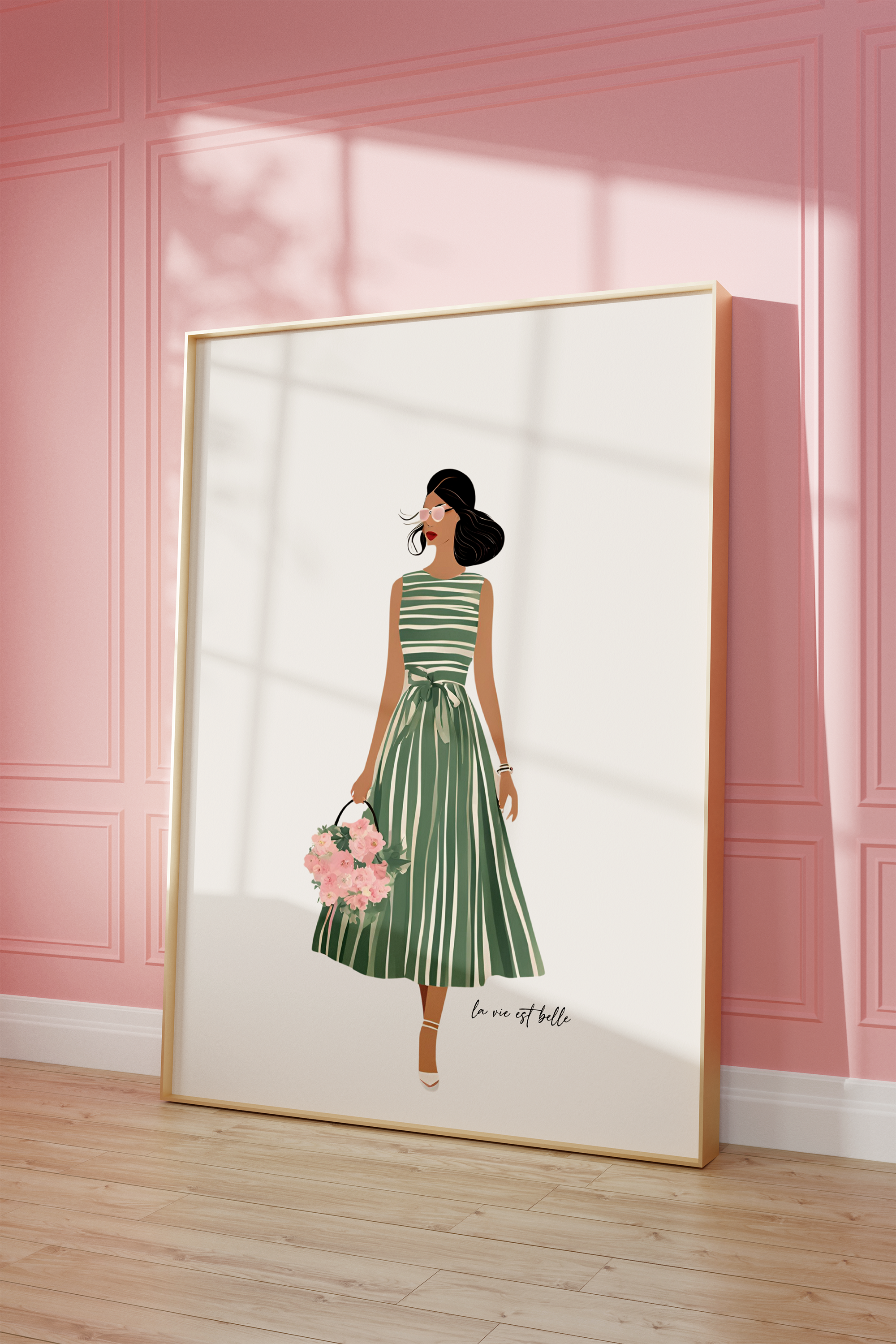 Woman Green Dress Wall Art | Canvas Art, Art Prints & Framed Canvas