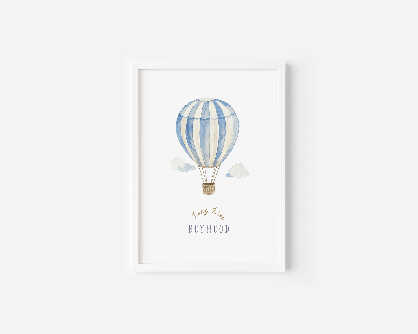 Boy Nursery Wall Decor | Canvas Art, Art Prints & Framed Canvas, boy toddler kids bedroom playroom canvas wall art decor,  hot air balloon baby blue clouds, long live boyhood, minimalist neutral boho vintage poster print