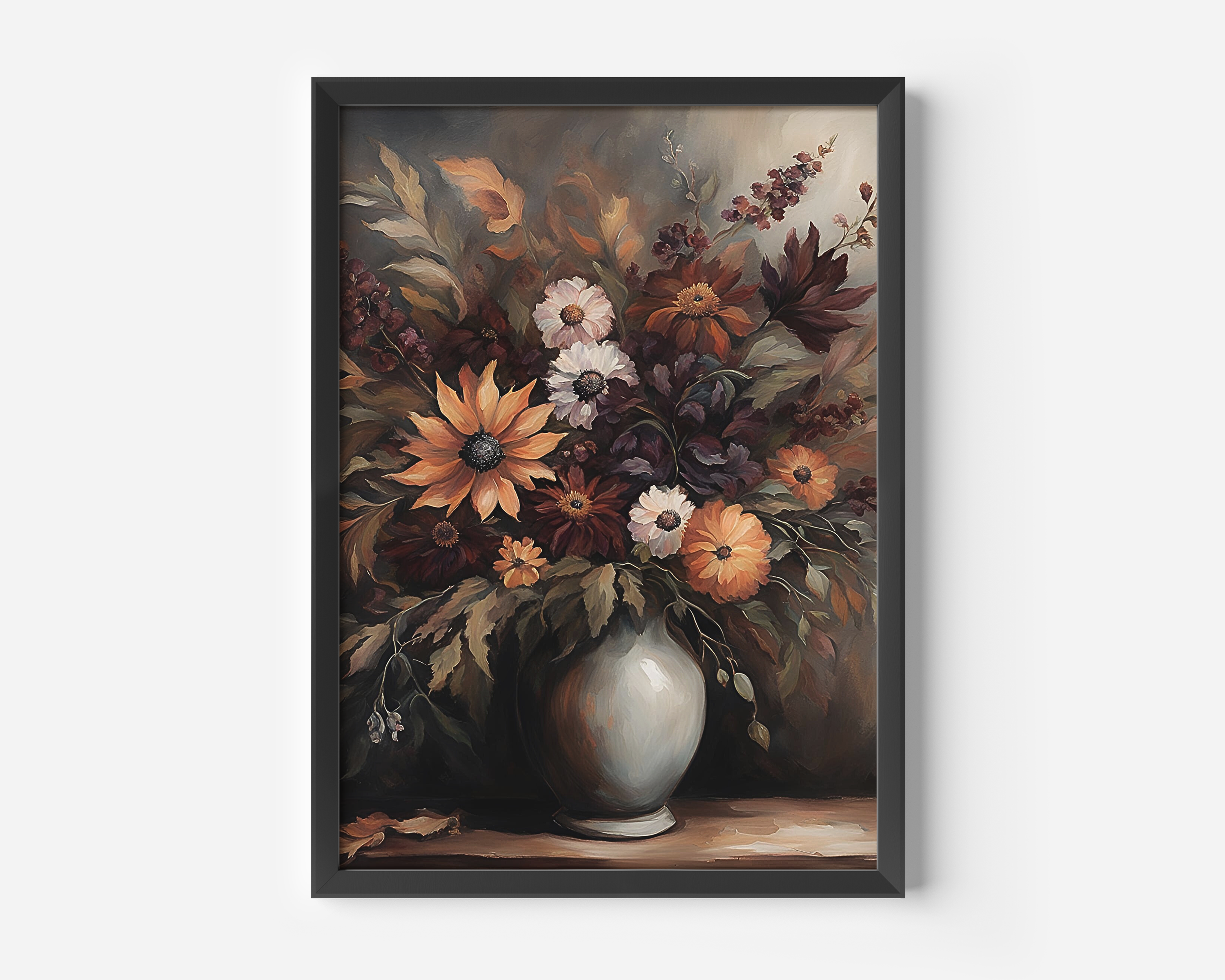 Flower Vase Wall Art | Canvas Art, Art Prints & Framed Canvas, still life dining room art, kitchen wall art