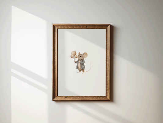 Vintage Mouse Print for Boy Nursery | Canvas Art, Art Prints & Framed Canvas