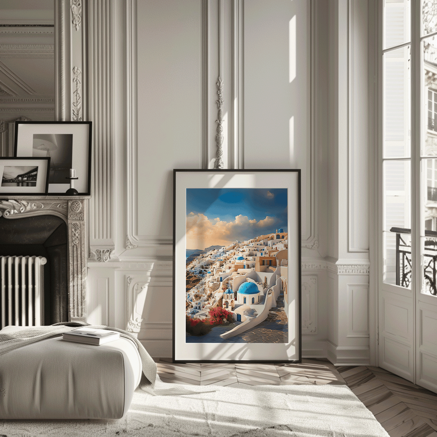 Santorini Wall Art | Canvas Art, Art Prints & Framed Canvas, santorini greece canvas wall art poster print, travel photography print, botanical mediterranean canvas wall art