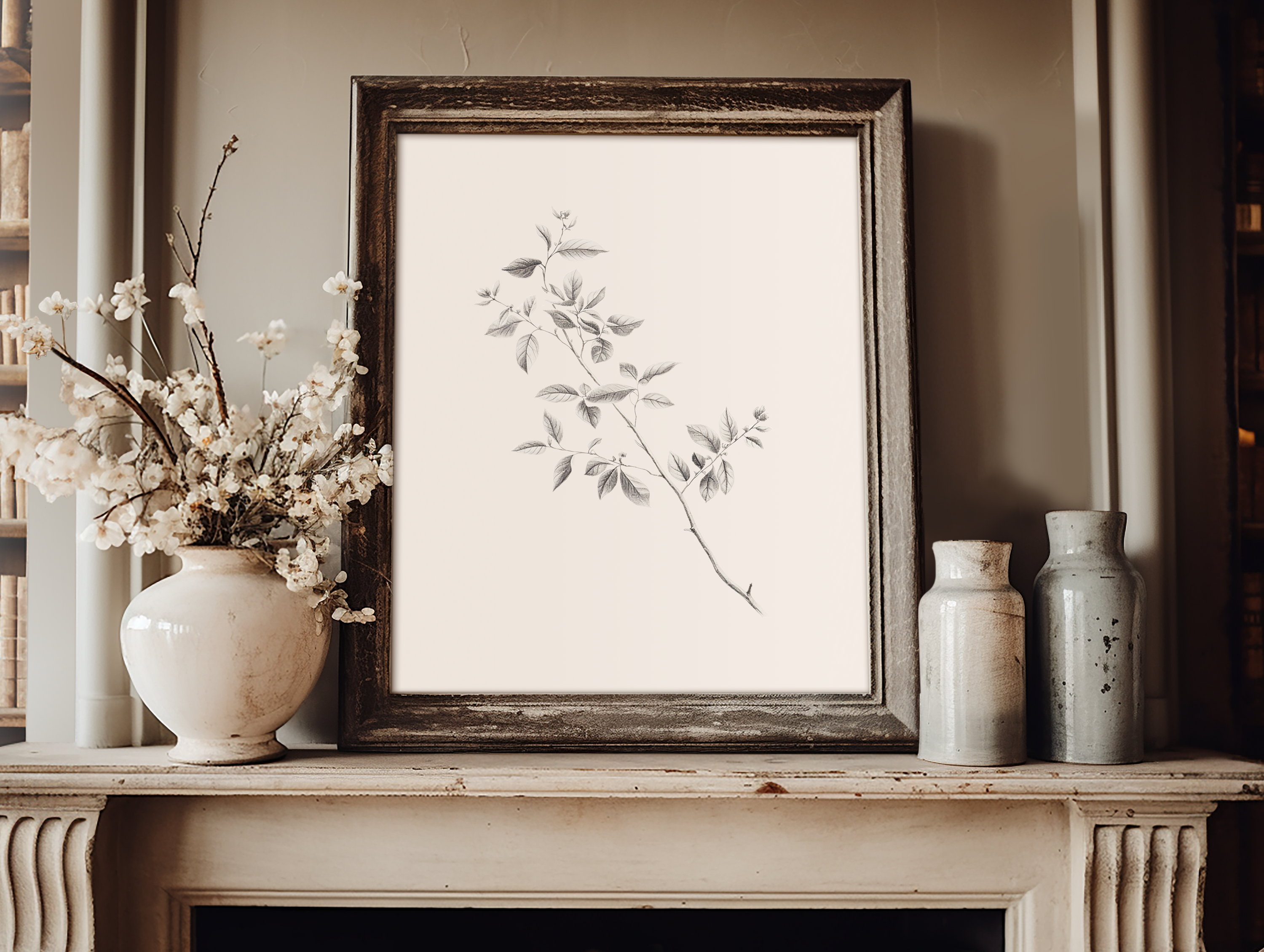 Minimalist Botanical Vintage Print | Canvas Art, Art Prints & Framed Canvas