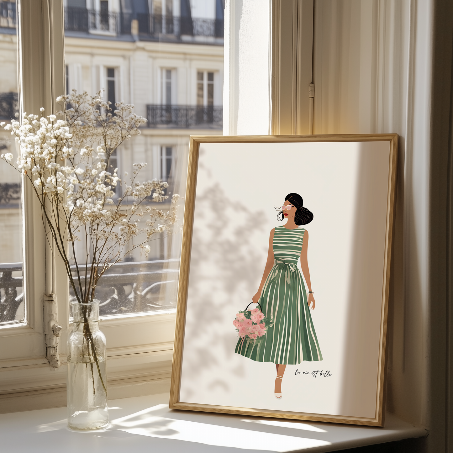 Woman Green Dress Wall Art | Canvas Art, Art Prints & Framed Canvas