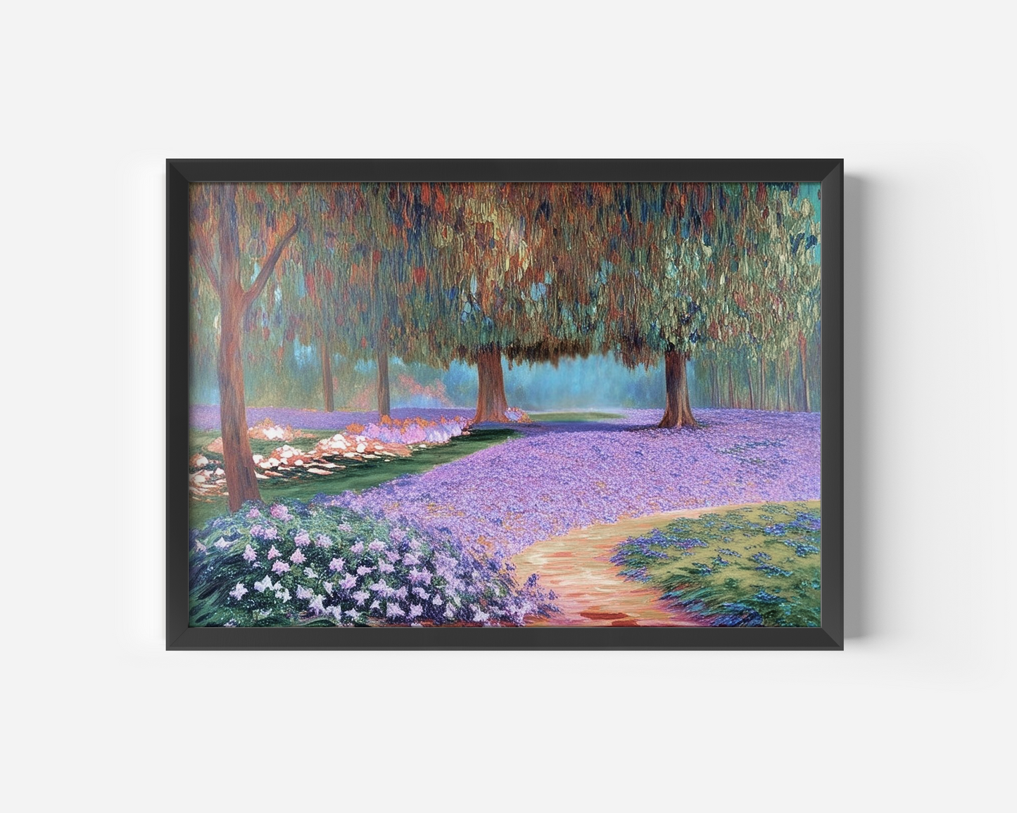 Garden with Flowers Painting | Canvas Art, Art Prints & Framed Canvas, The Artists Garden at Giverny, 1900, claude monet wall art