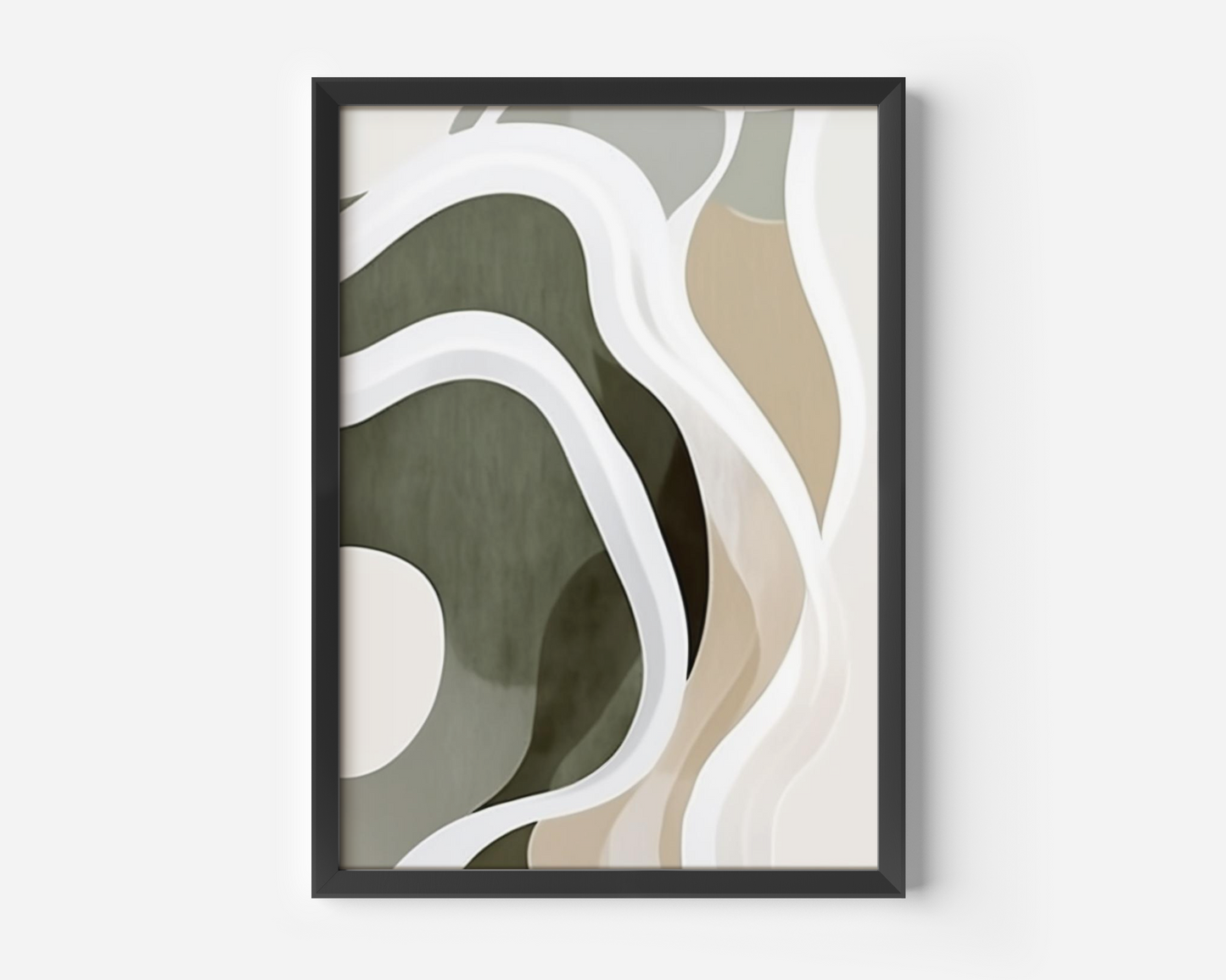 Green Beige Abstract Art | Canvas Art, Art Prints & Framed Canvas, white brown lines minimal geometric shapes canvas wall art