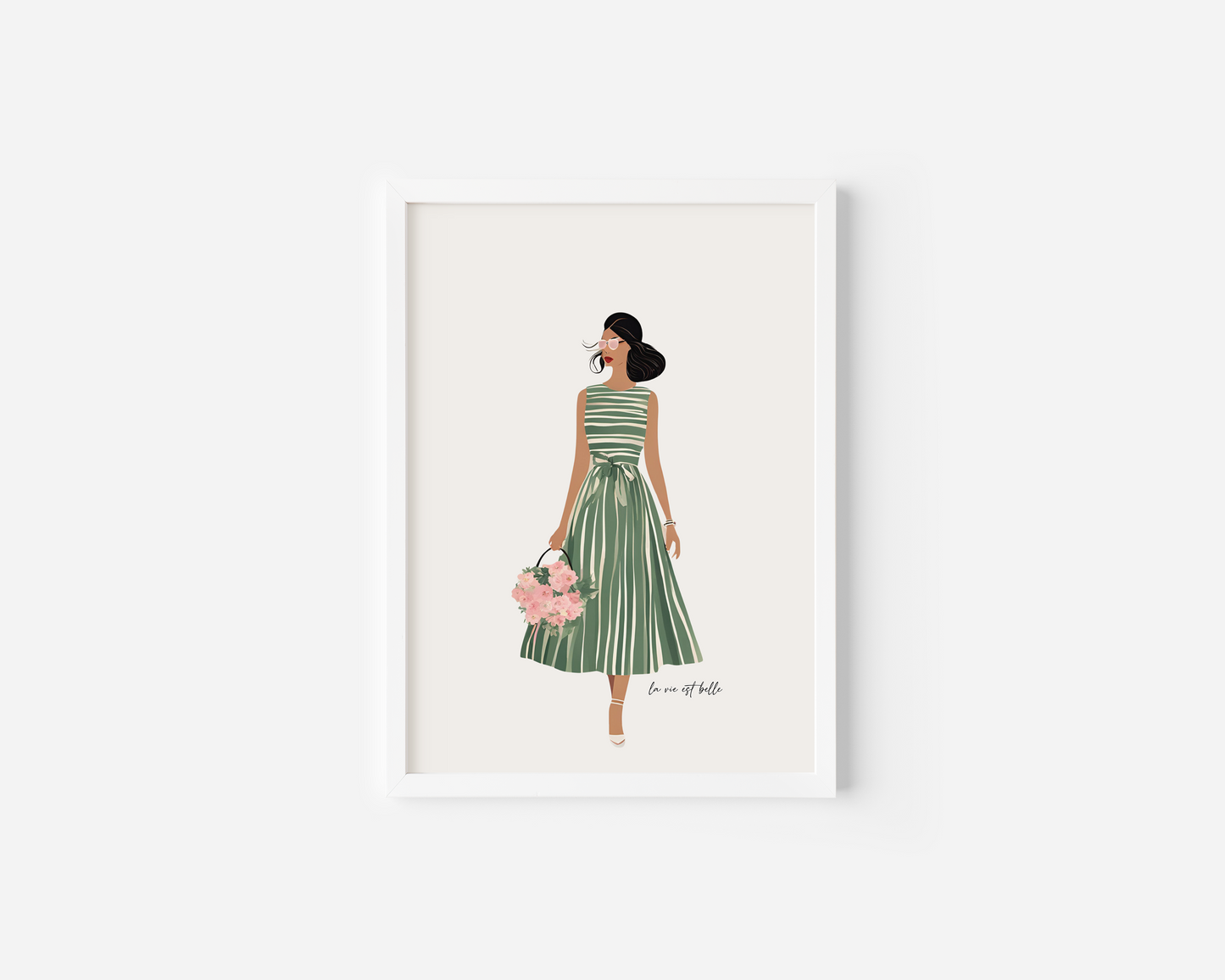 Woman Green Dress Wall Art | Canvas Art, Art Prints & Framed Canvas