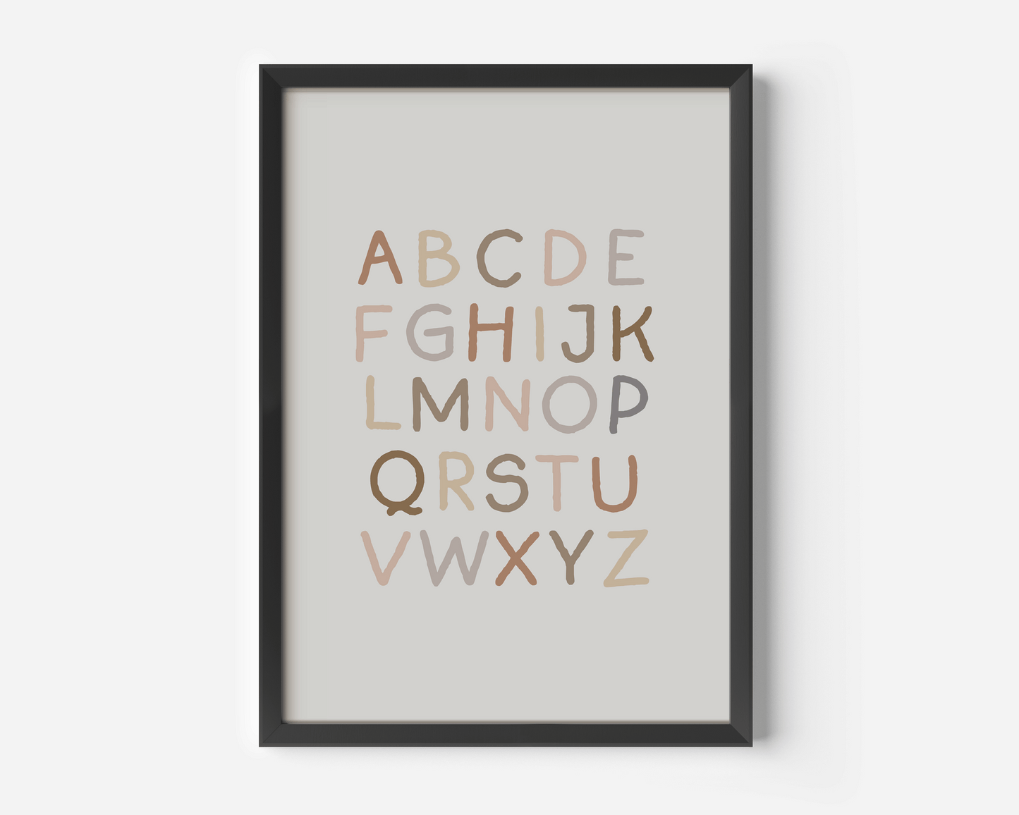 Alphabet Nursery Print | Canvas Art, Art Prints & Framed Canvas, abc boho vintage neutral minimal poster print nursery bedroom kids girl boy playroom canvas wall art