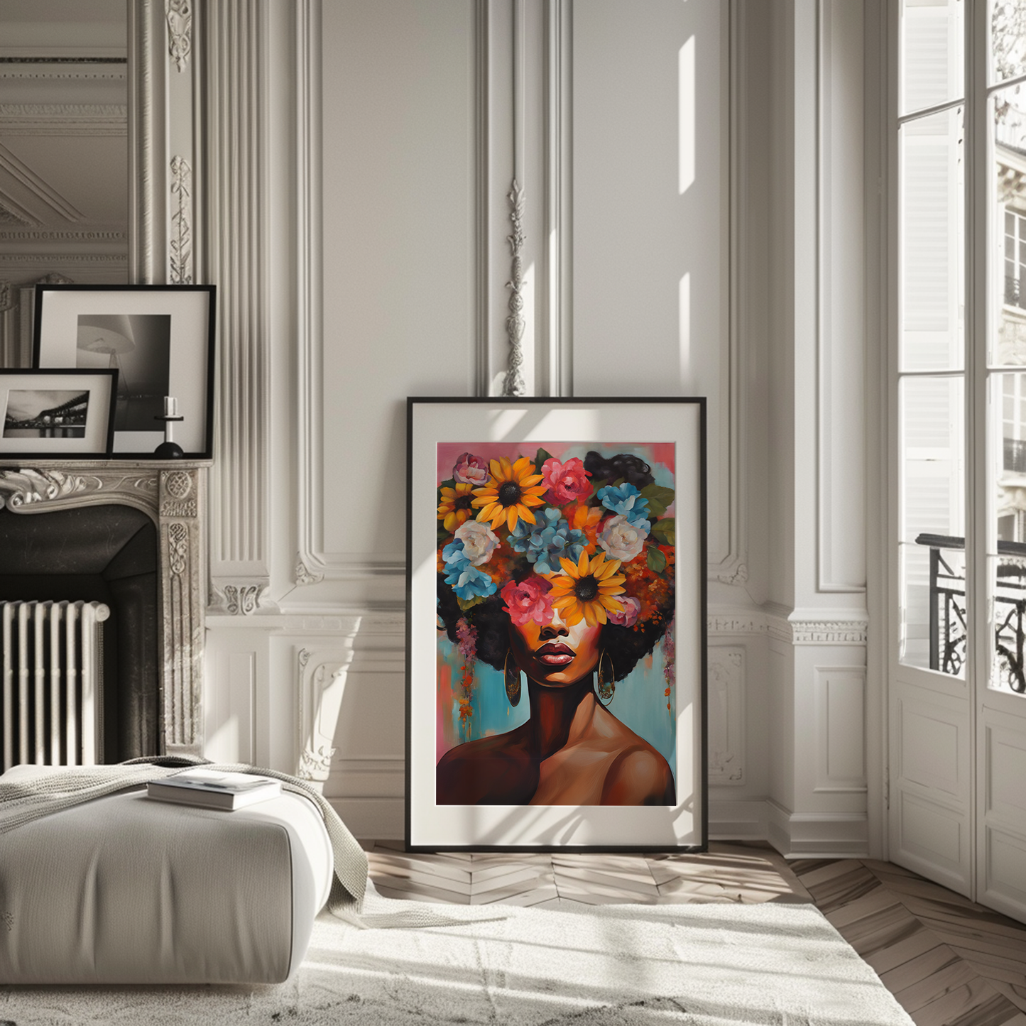 Flower Head Wall Art | Canvas Art, Art Prints & Framed Canvas, black african american woman