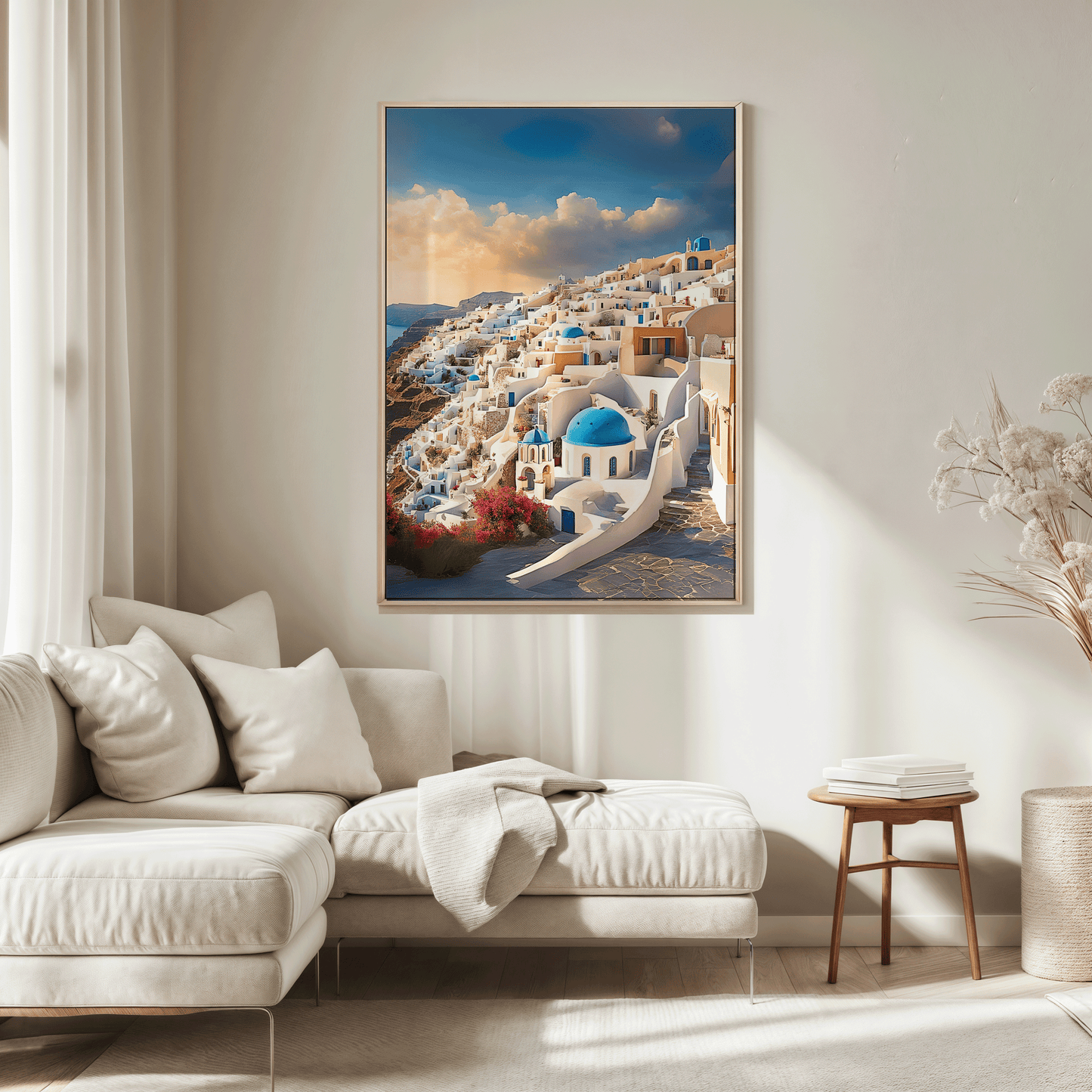 Santorini Wall Art | Canvas Art, Art Prints & Framed Canvas, santorini greece canvas wall art poster print, travel photography print, botanical mediterranean canvas wall art