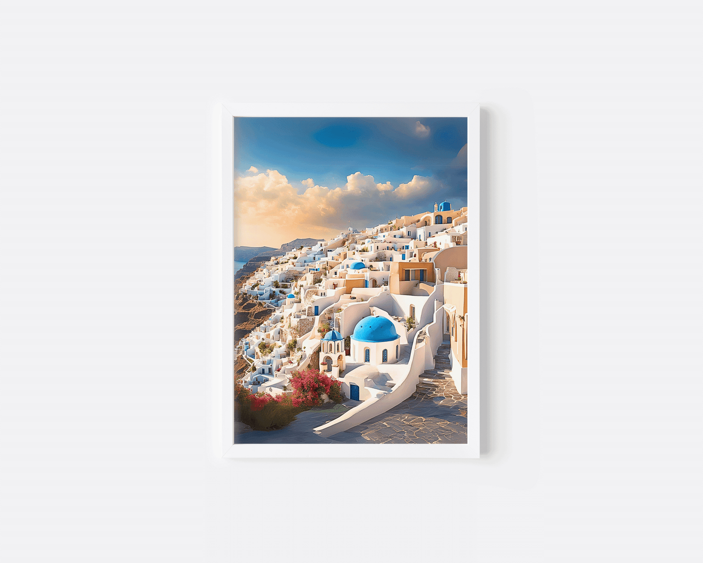 Santorini Wall Art | Canvas Art, Art Prints & Framed Canvas, santorini greece canvas wall art poster print, travel photography print, botanical mediterranean canvas wall art