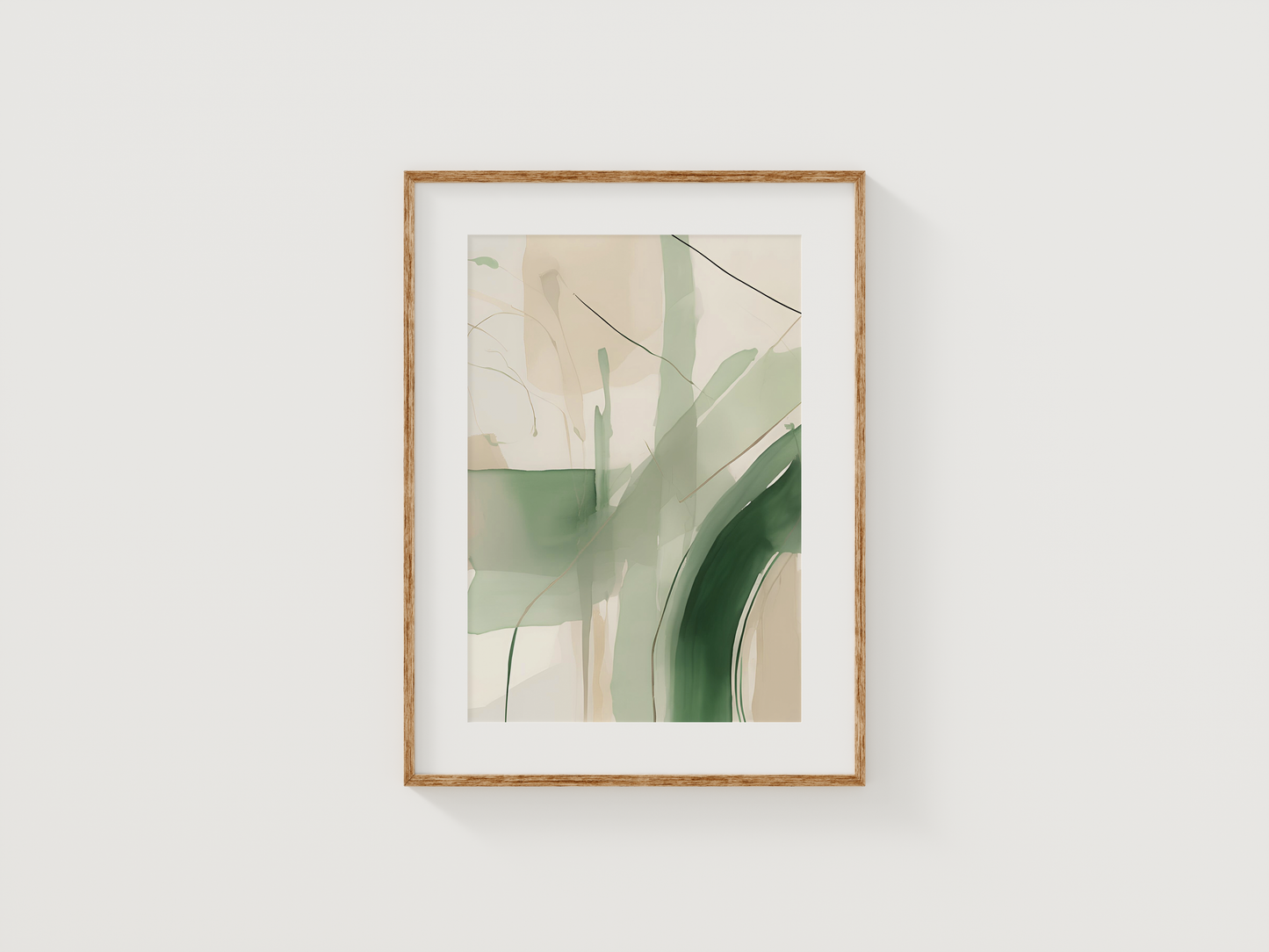 Beige Green Abstract Painting | Canvas Art, Art Prints & Framed Canvas 