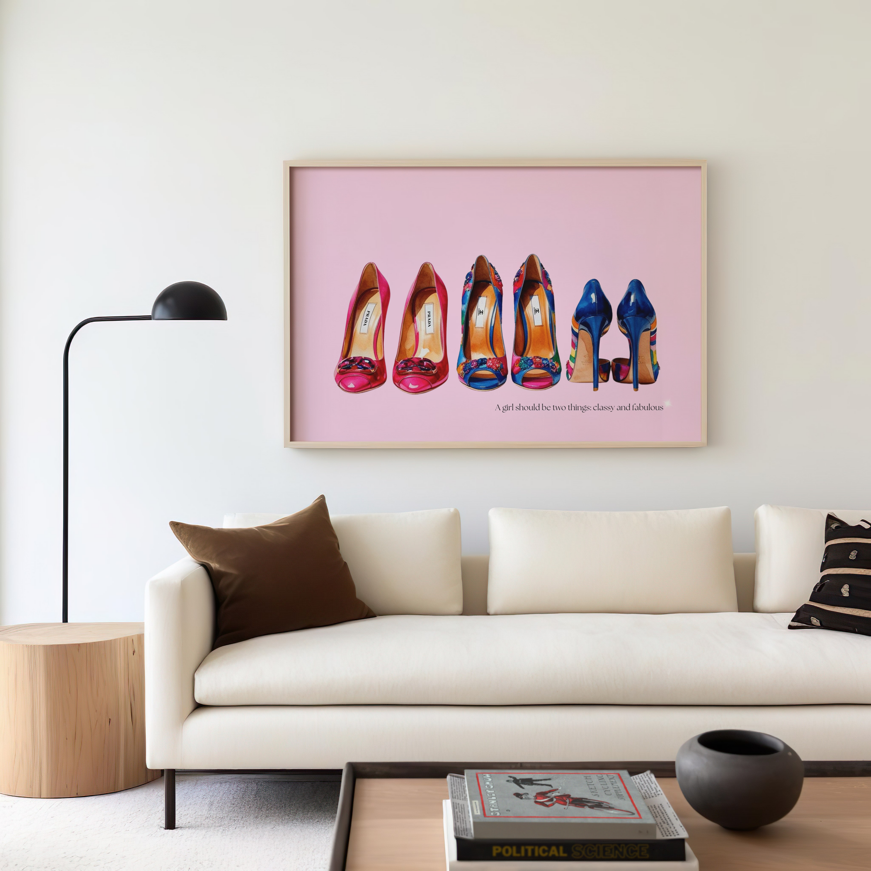 Designer Shoes Wall Art | Canvas Art, Art Prints & Framed Canvas, gucci, chanel, prada heels watercolor poster print