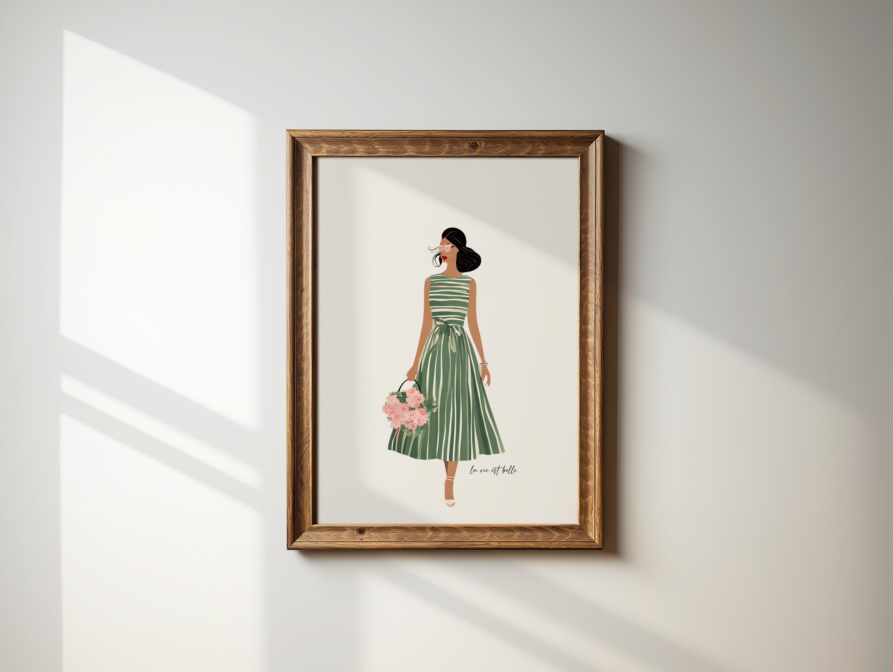 Woman Green Dress Wall Art | Canvas Art, Art Prints & Framed Canvas