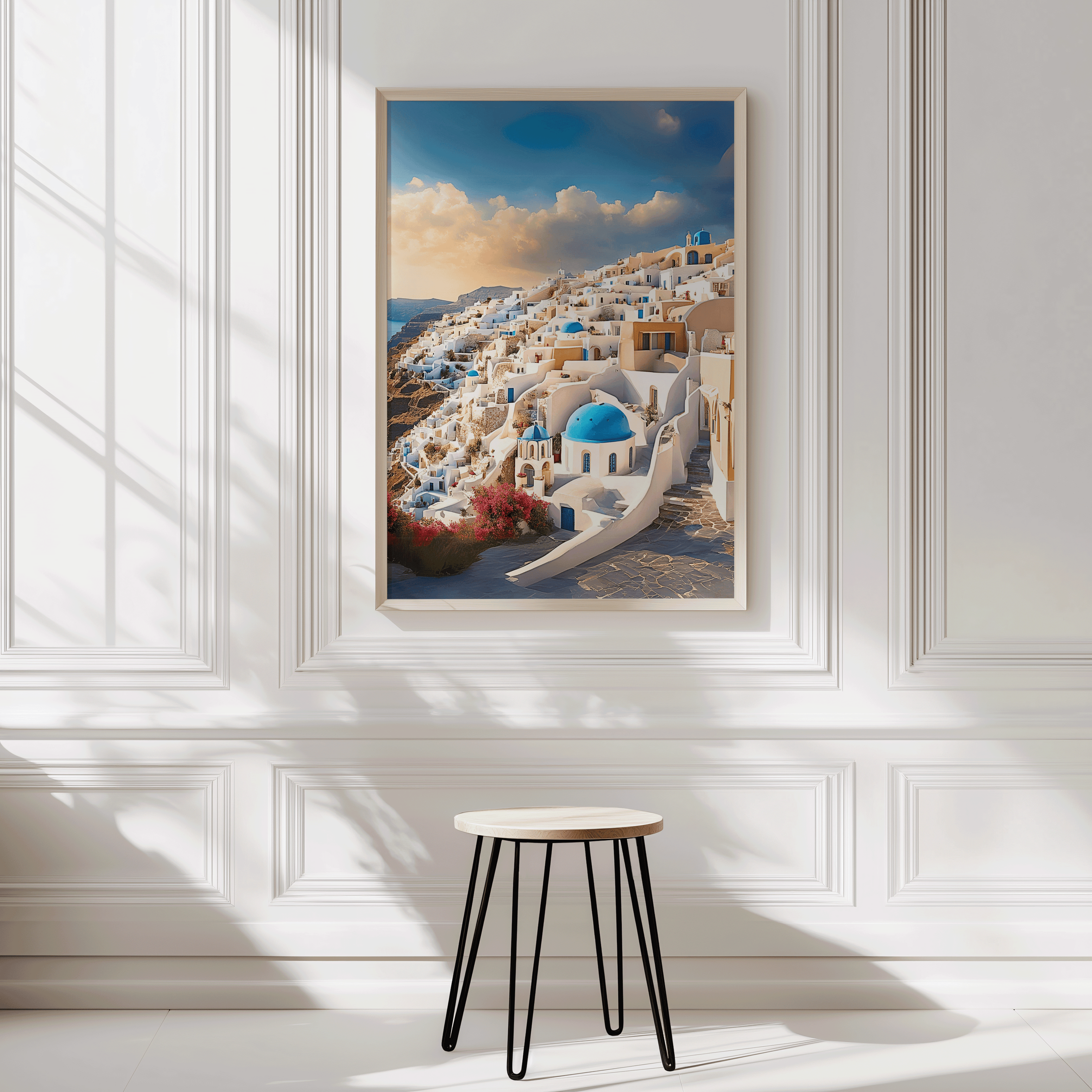 Santorini Wall Art | Canvas Art, Art Prints & Framed Canvas, santorini greece canvas wall art poster print, travel photography print, botanical mediterranean canvas wall art