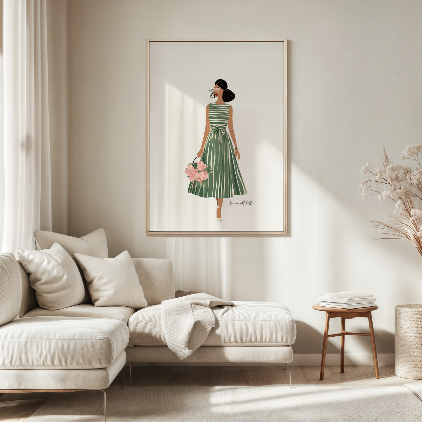 Woman Green Dress Wall Art | Canvas Art, Art Prints & Framed Canvas