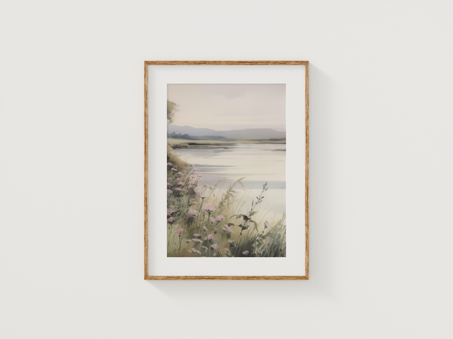 Vintage Nature Wall Art | Canvas Art, Art Prints & Framed Canvas, wildflowers, lake, mountains