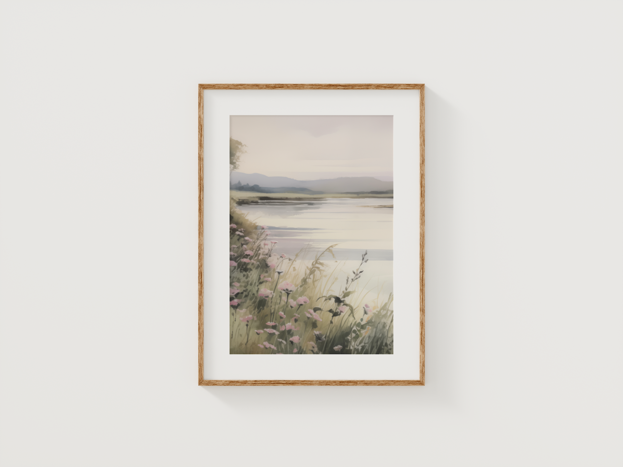 Vintage Nature Wall Art | Canvas Art, Art Prints & Framed Canvas, wildflowers, lake, mountains