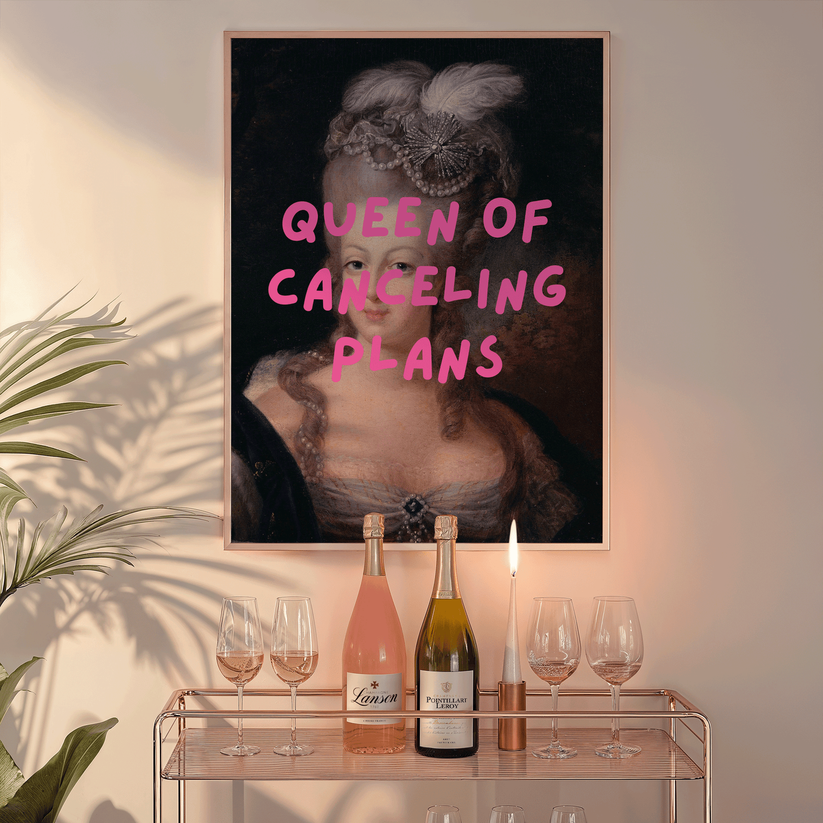 Queen of Canceling Plans - Funny Wall Art Print for Introverts | Canvas Art, Art Prints & Framed Canvas - Buy Wall Art